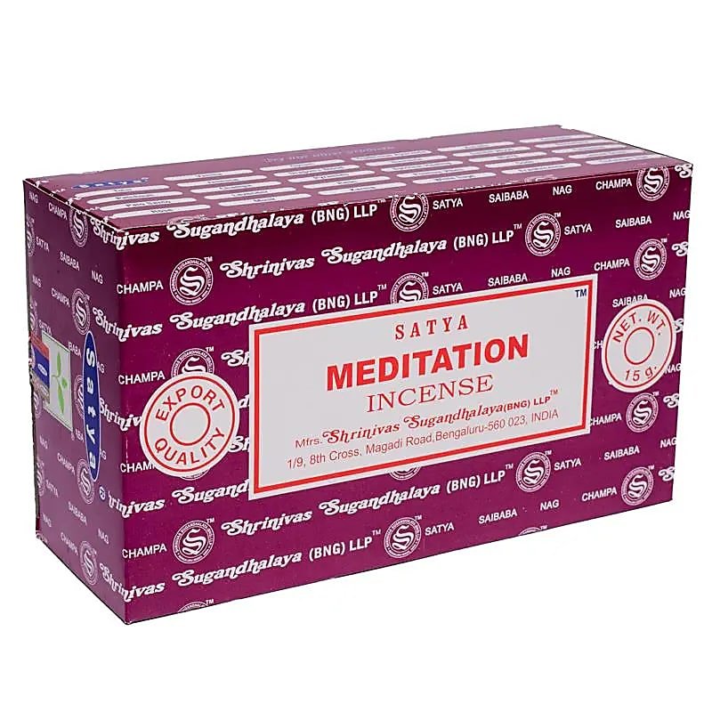 Räucherstäbchen „Satya Meditation Incense“ – Schachtel mit 12 Päckchen von KEY LIME STORE