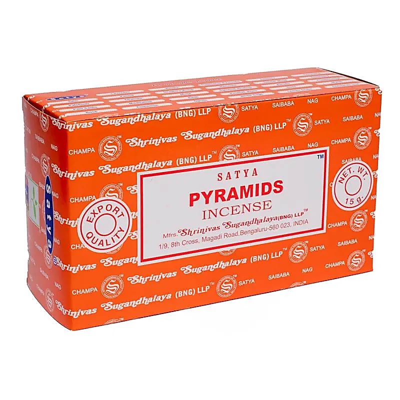 Räucherstäbchen „Satya Pyramids Incense“ – Schachtel mit 12 Packungen von KEY LIME STORE