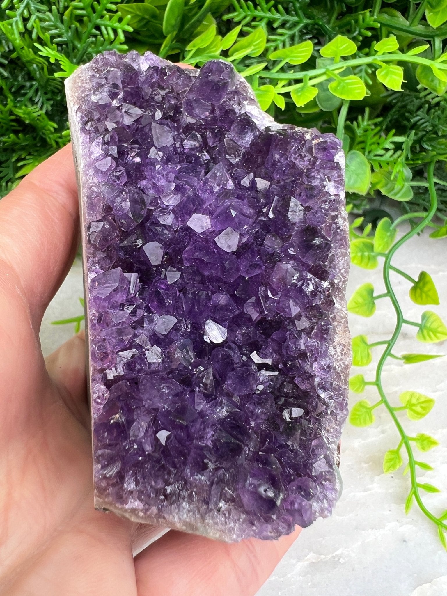 Amethyst-Cluster-Schliff, Basis (255 Gramm) von KEY LIME STORE