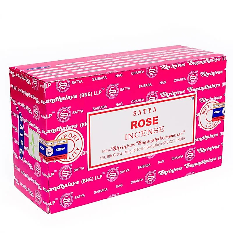 Räucherstäbchen „Satya Rose“ – Schachtel mit 12 Päckchen von KEY LIME STORE