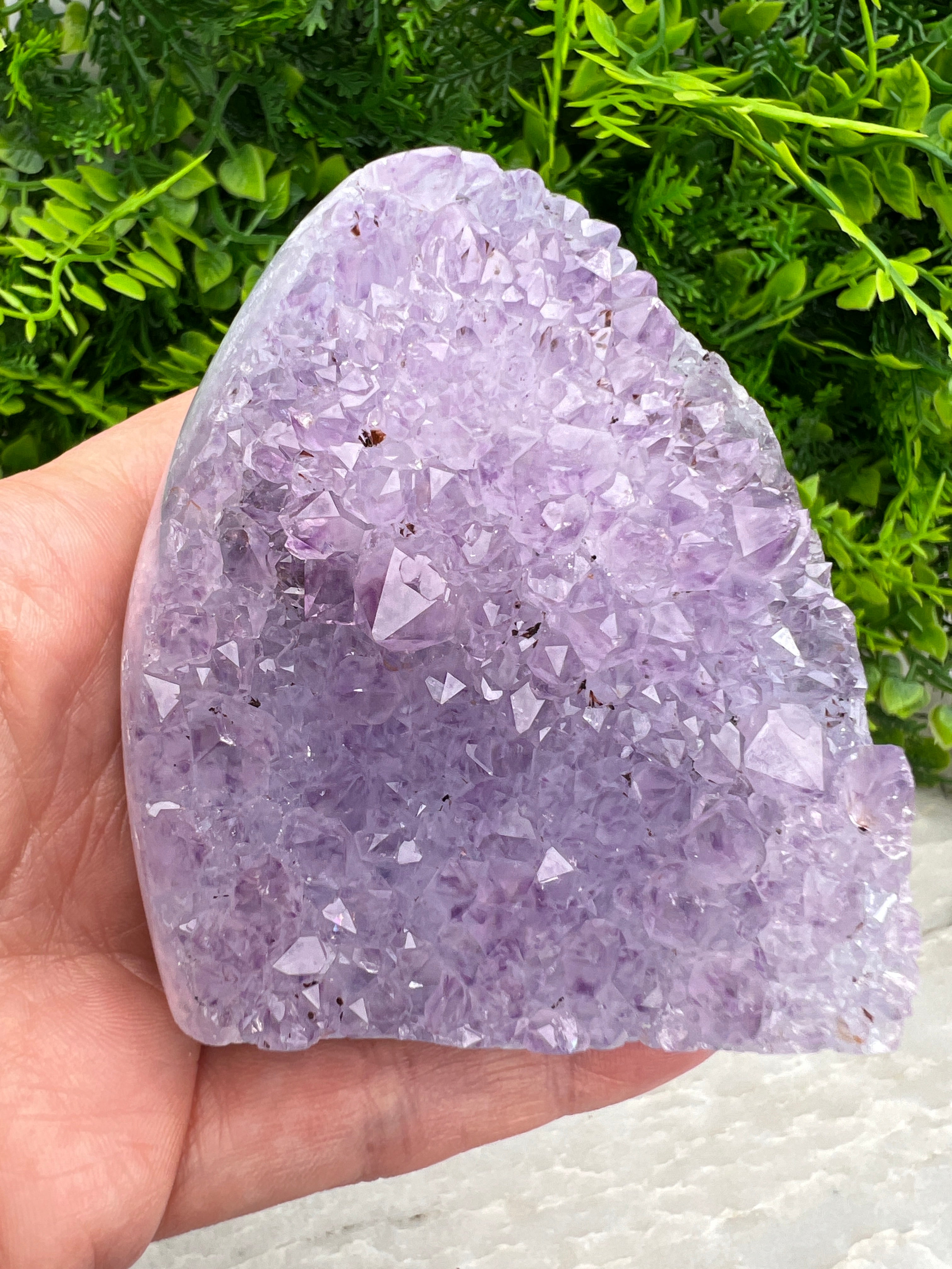 Amethist met Agaat cut base (8 cm)