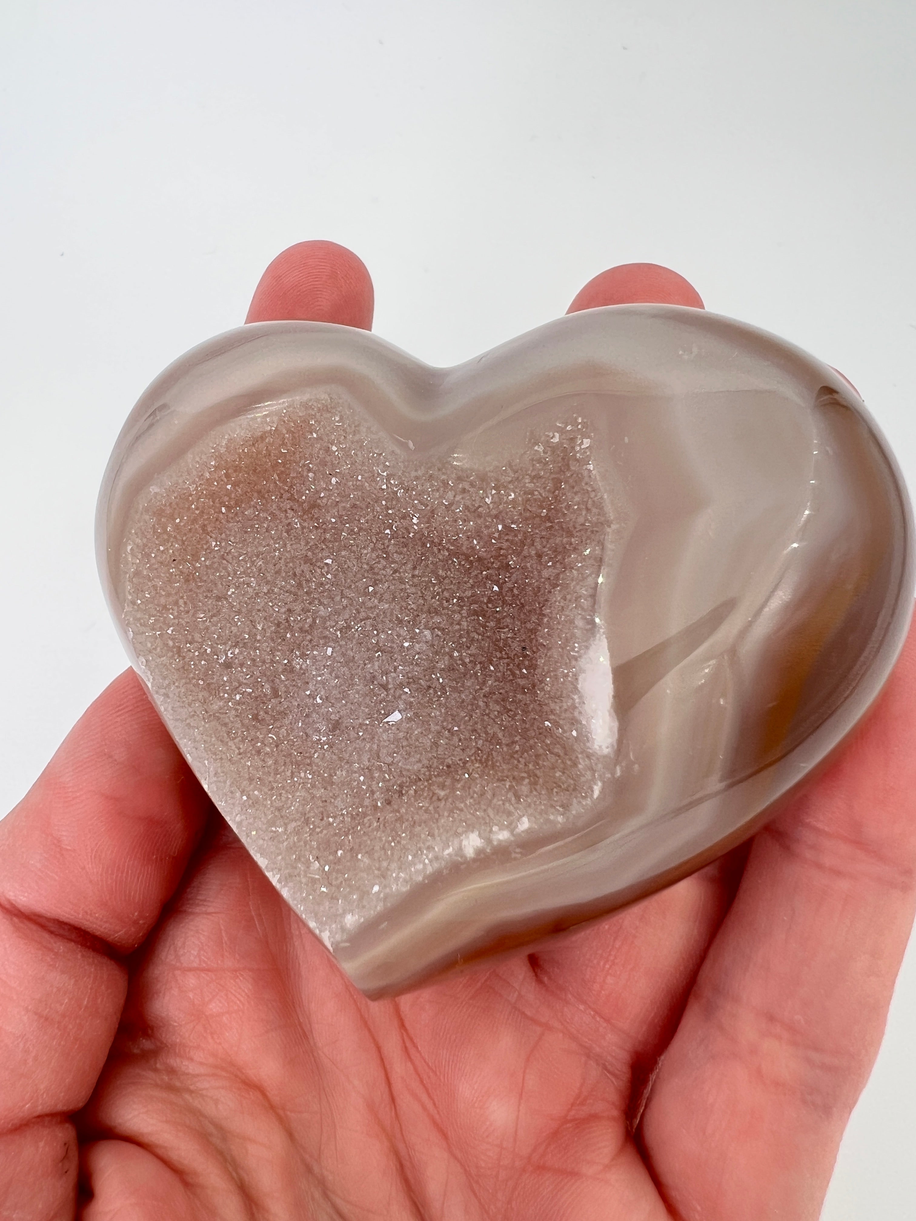 Agaat druze hart 0.183 kg