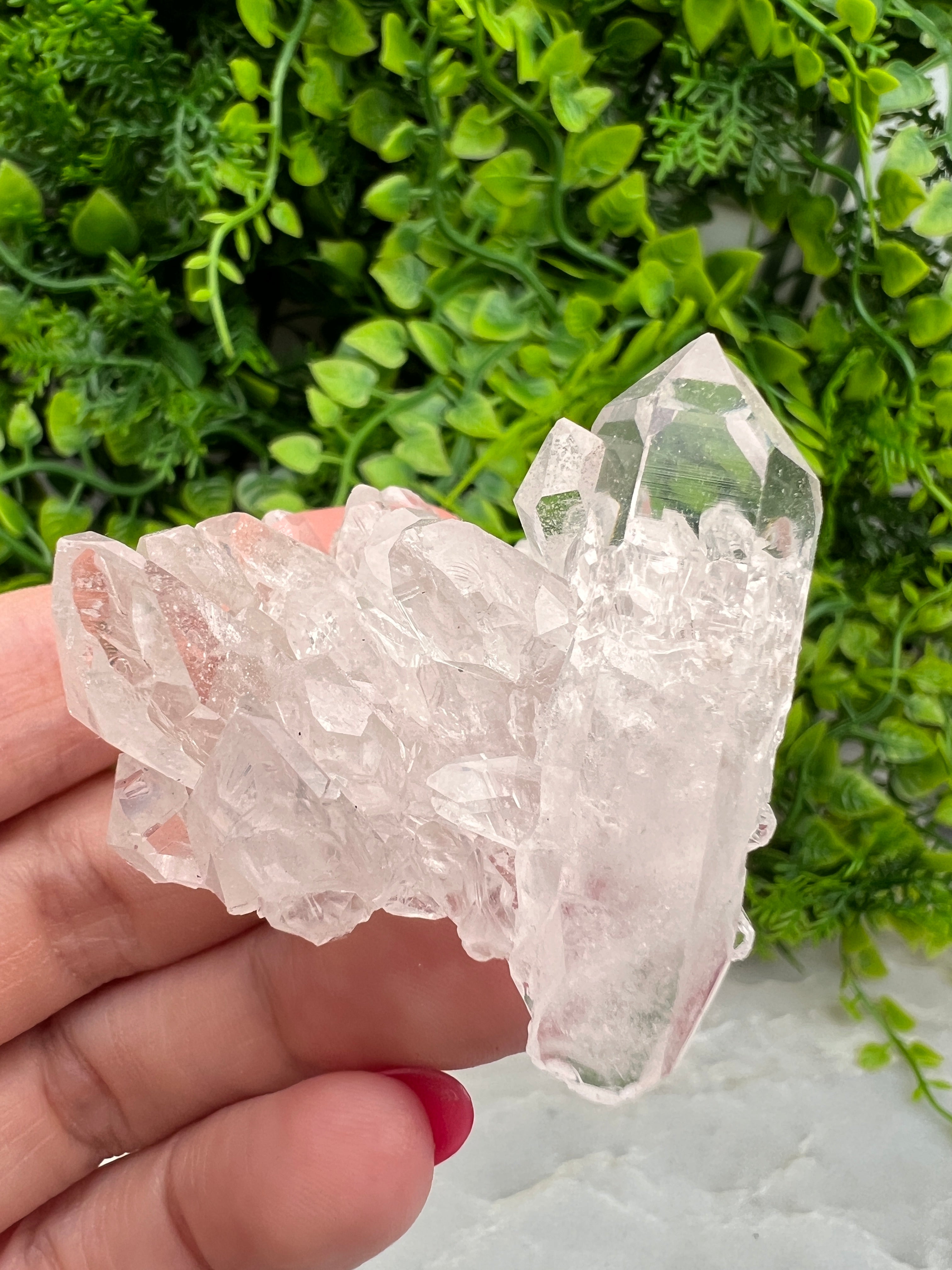 Zeer helder Bergkristal cluster (5 cm)