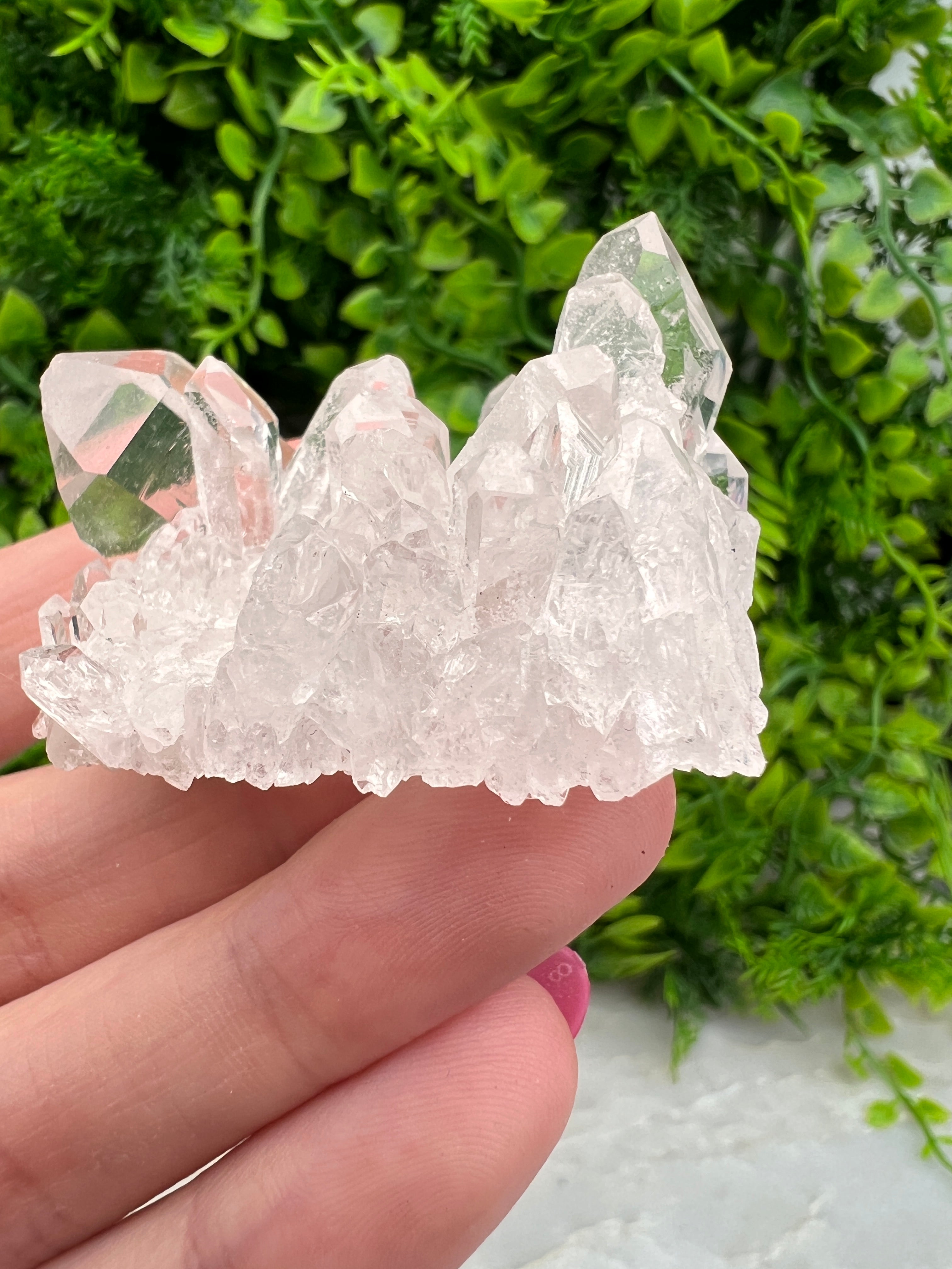 Zeer helder Bergkristal cluster (5 cm)