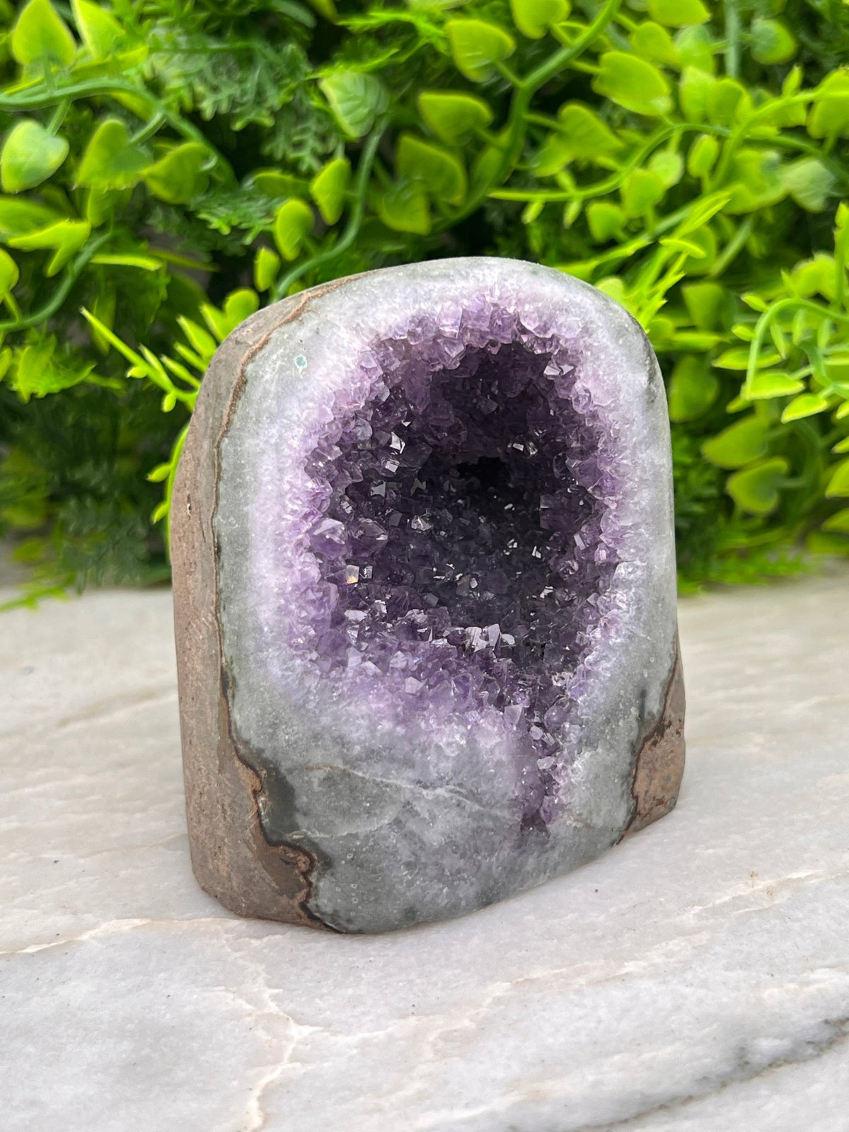 Amethist geode cut base by KEY LIME STORE