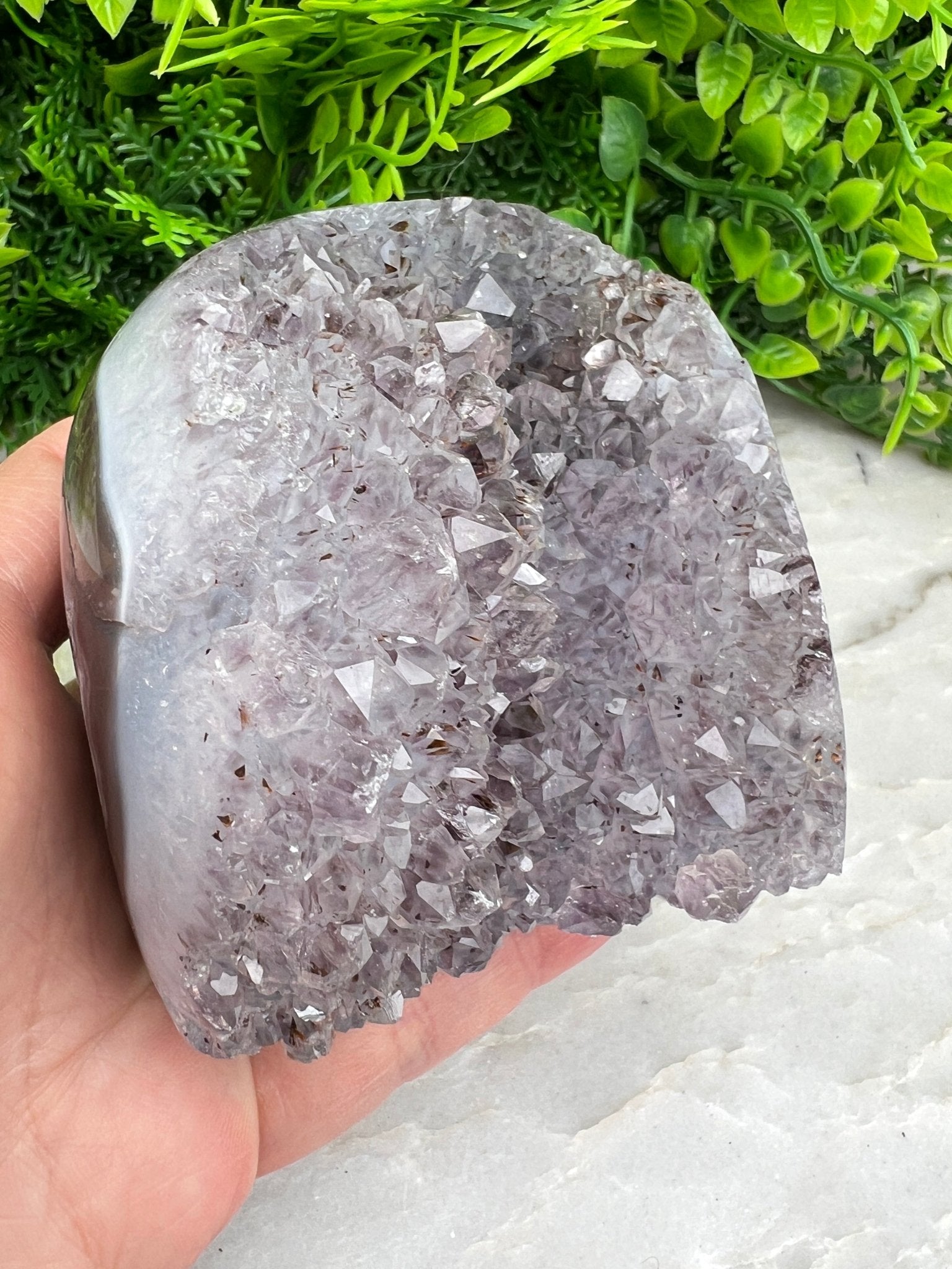 Agaat met Amethist cut base (420 gram) by KEY LIME STORE