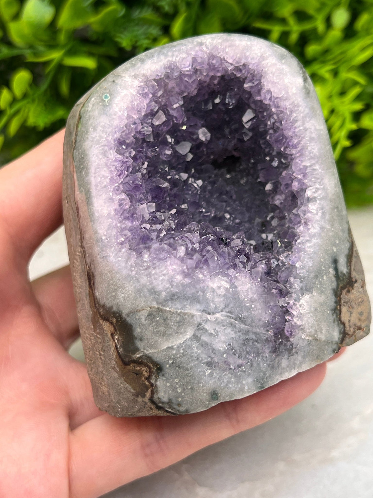 Amethist geode cut base by KEY LIME STORE