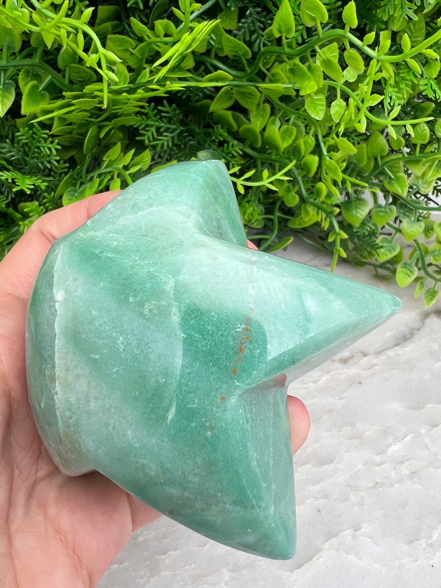 Grüner Quarz in Sternform (9 cm) von KEY LIME STORE