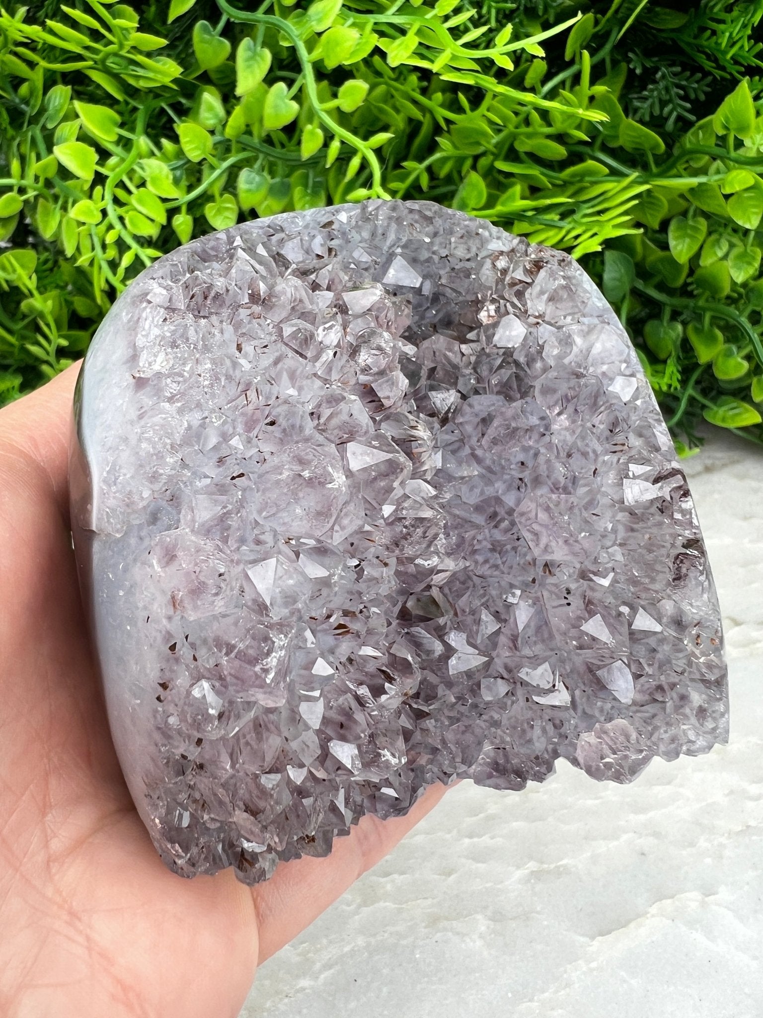 Agaat met Amethist cut base (420 gram) by KEY LIME STORE
