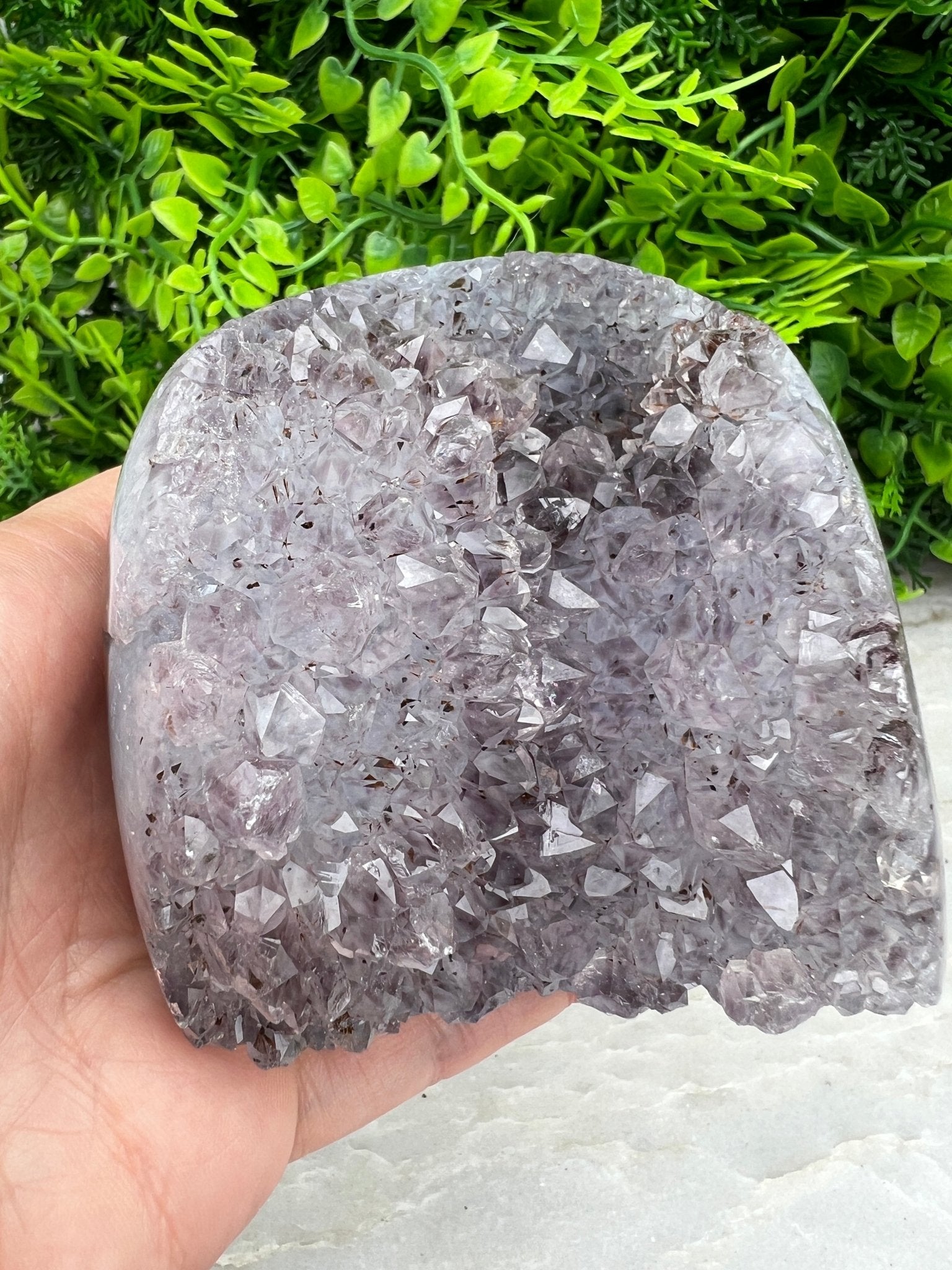 Agaat met Amethist cut base (420 gram) by KEY LIME STORE