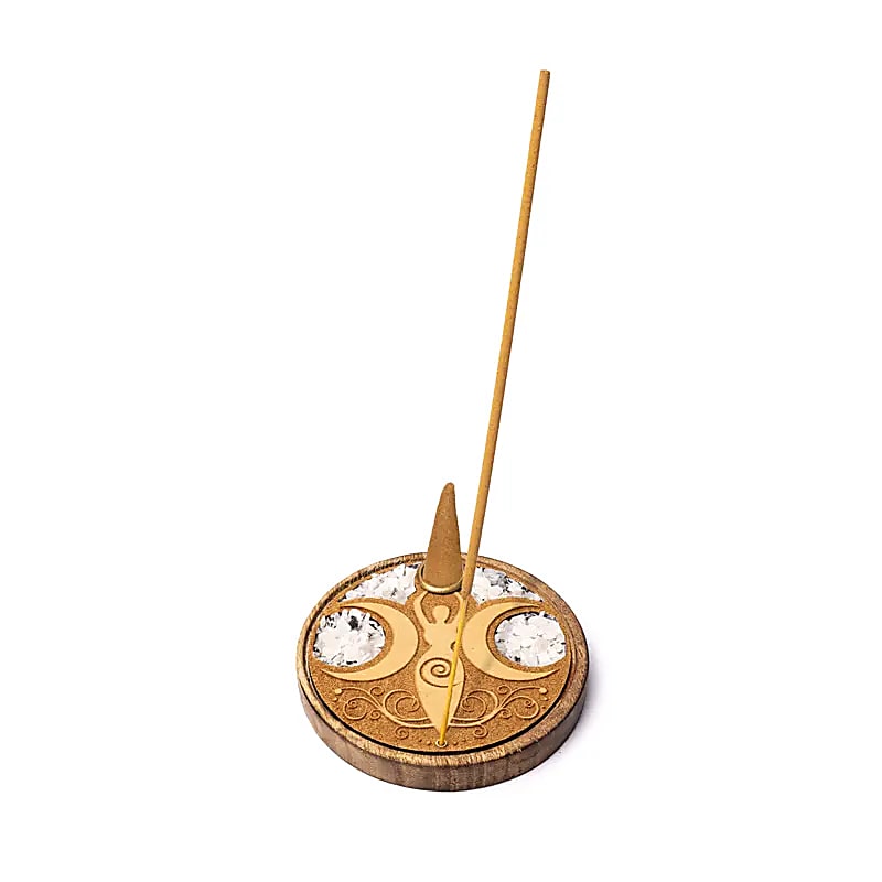 Wierook en kegeltjes houder Bergkristal