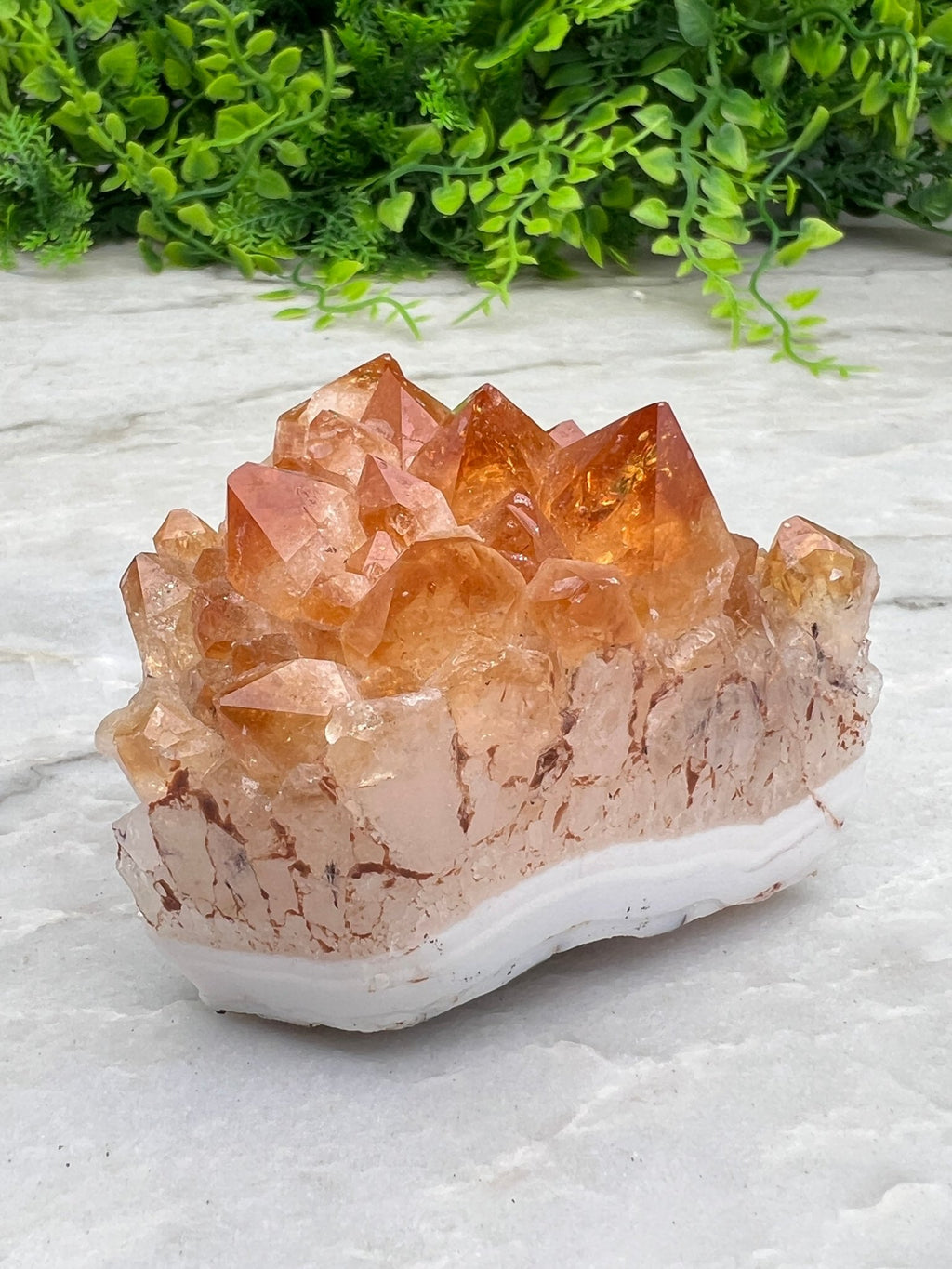 Citrin (gebrannter Amethyst) – Cluster (8 cm) von KEY LIME STORE