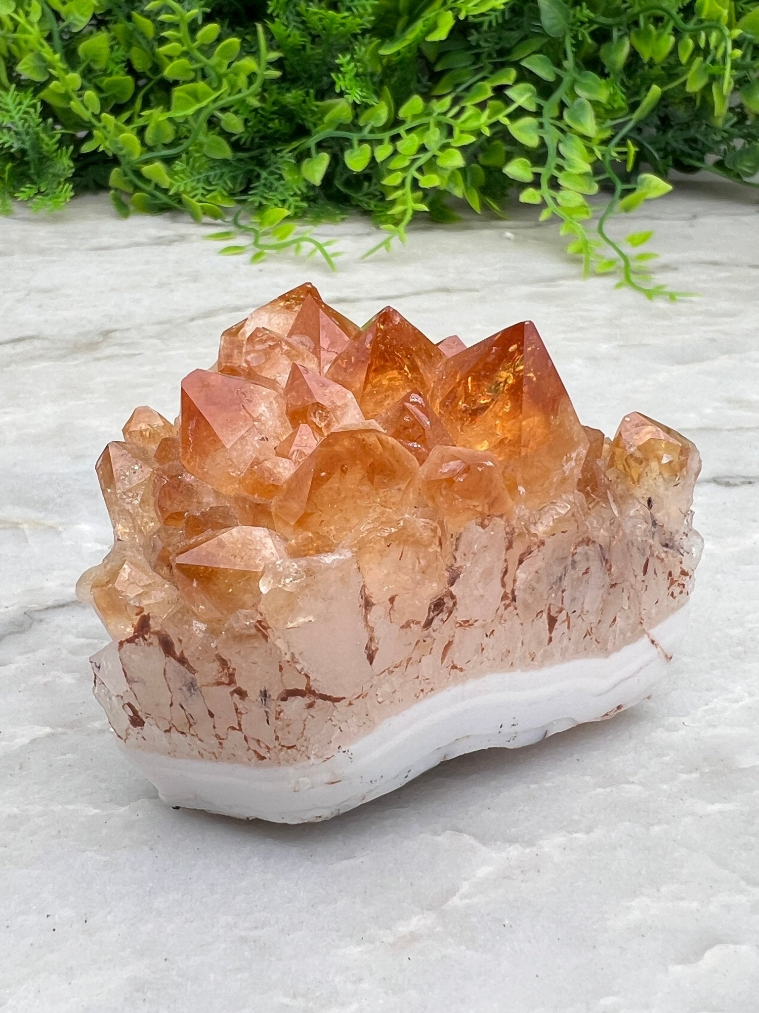 Citrin (gebrannter Amethyst) – Cluster (8 cm) von KEY LIME STORE