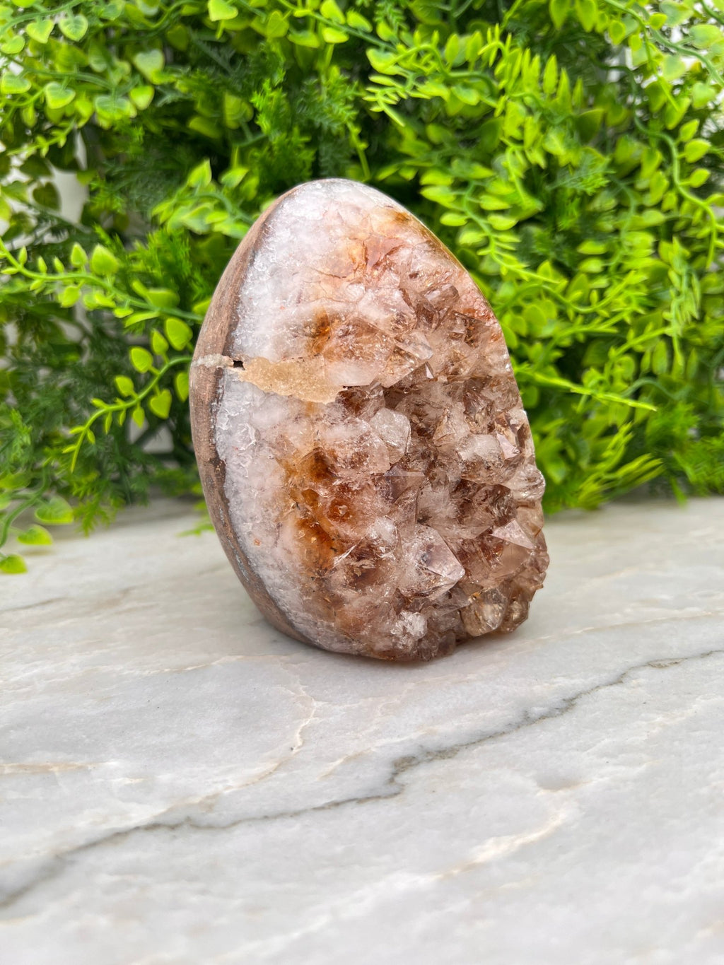 Citrien op Bergkristal cut base by KEY LIME STORE