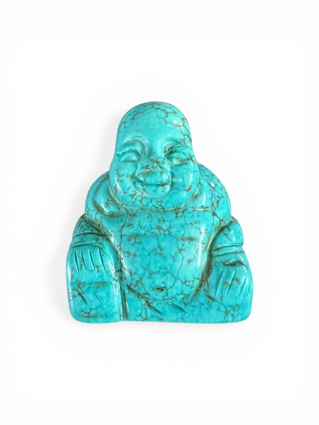 Türkisfarbener, lächelnder Buddha von KEY LIME STORE