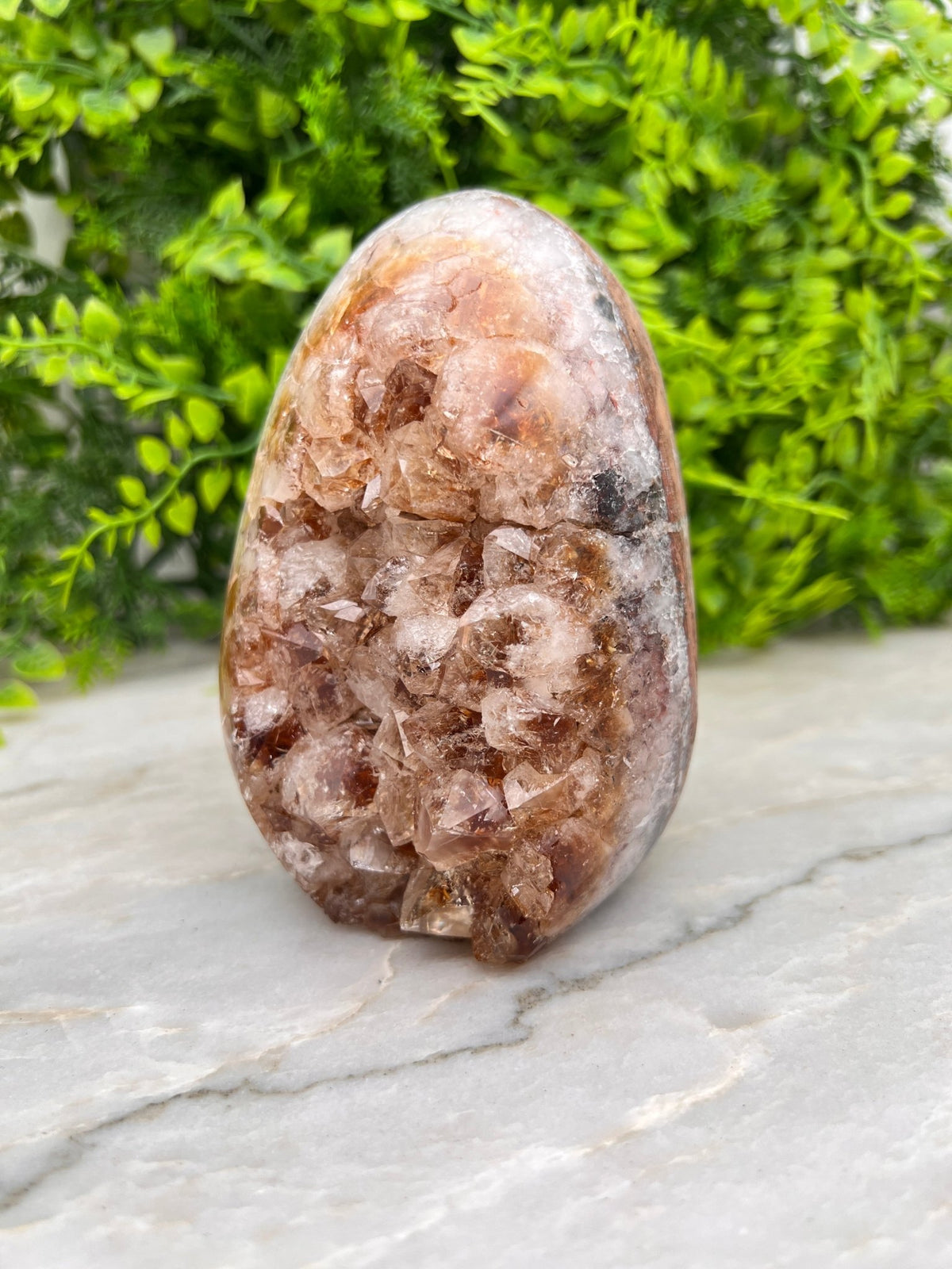 Citrien op Bergkristal cut base by KEY LIME STORE