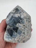 Celestien-Cluster, Spitzenschliff, Basis 0,827 kg von KEY LIME STORE