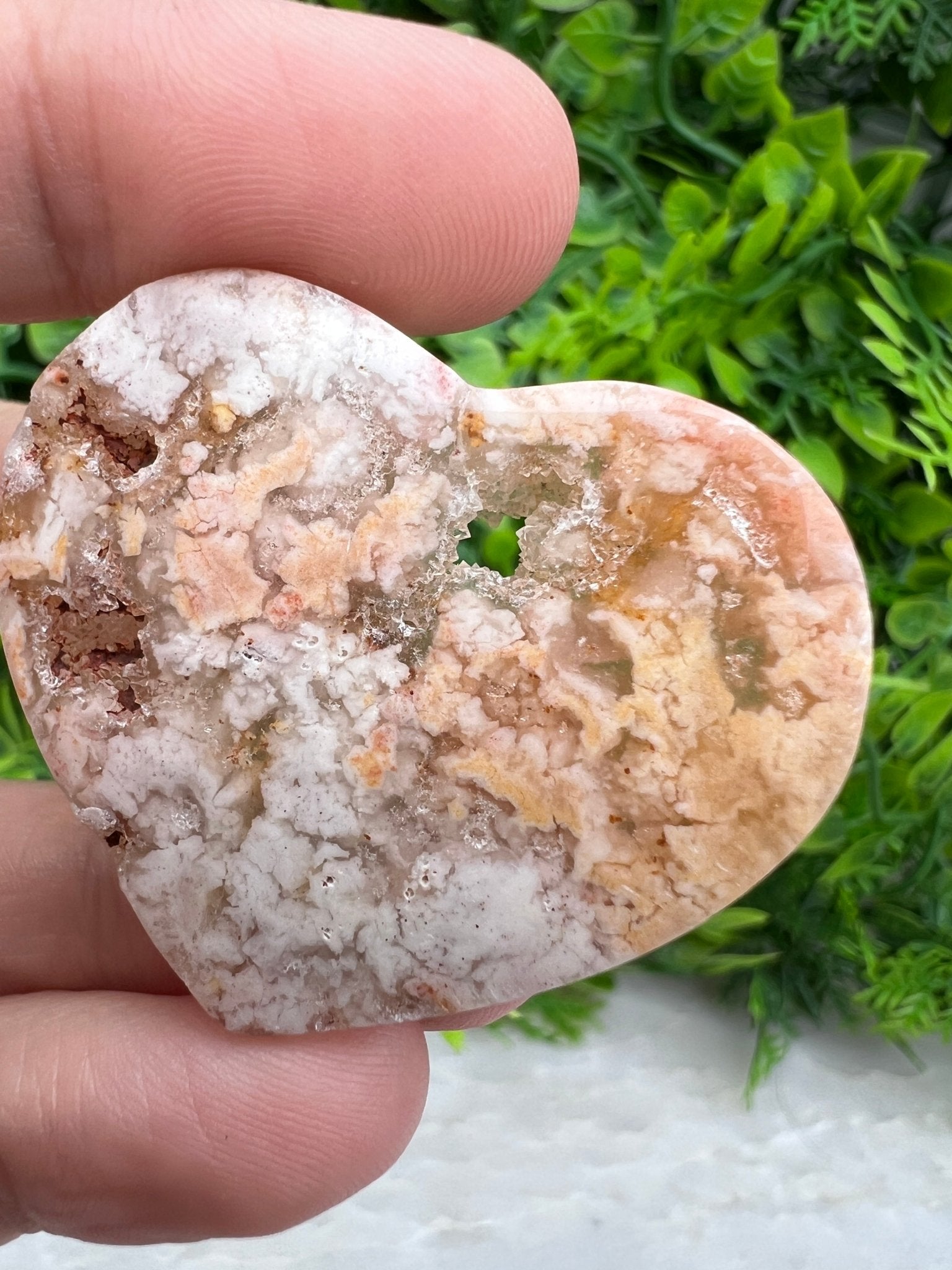 Druzy-Blumenachat-Herz (4 cm) von KEY LIME STORE