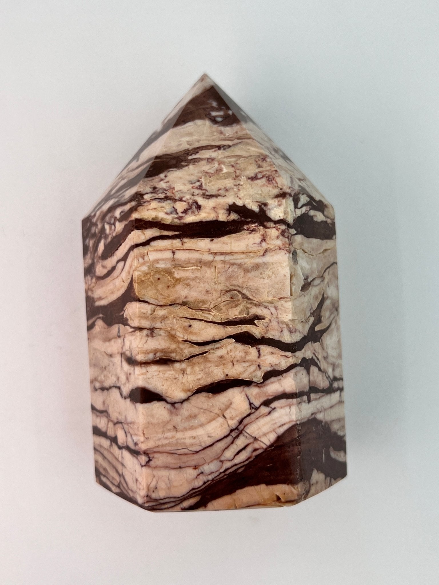 Zebra-Jaspis-Turm 0,252 kg von KEY LIME STORE