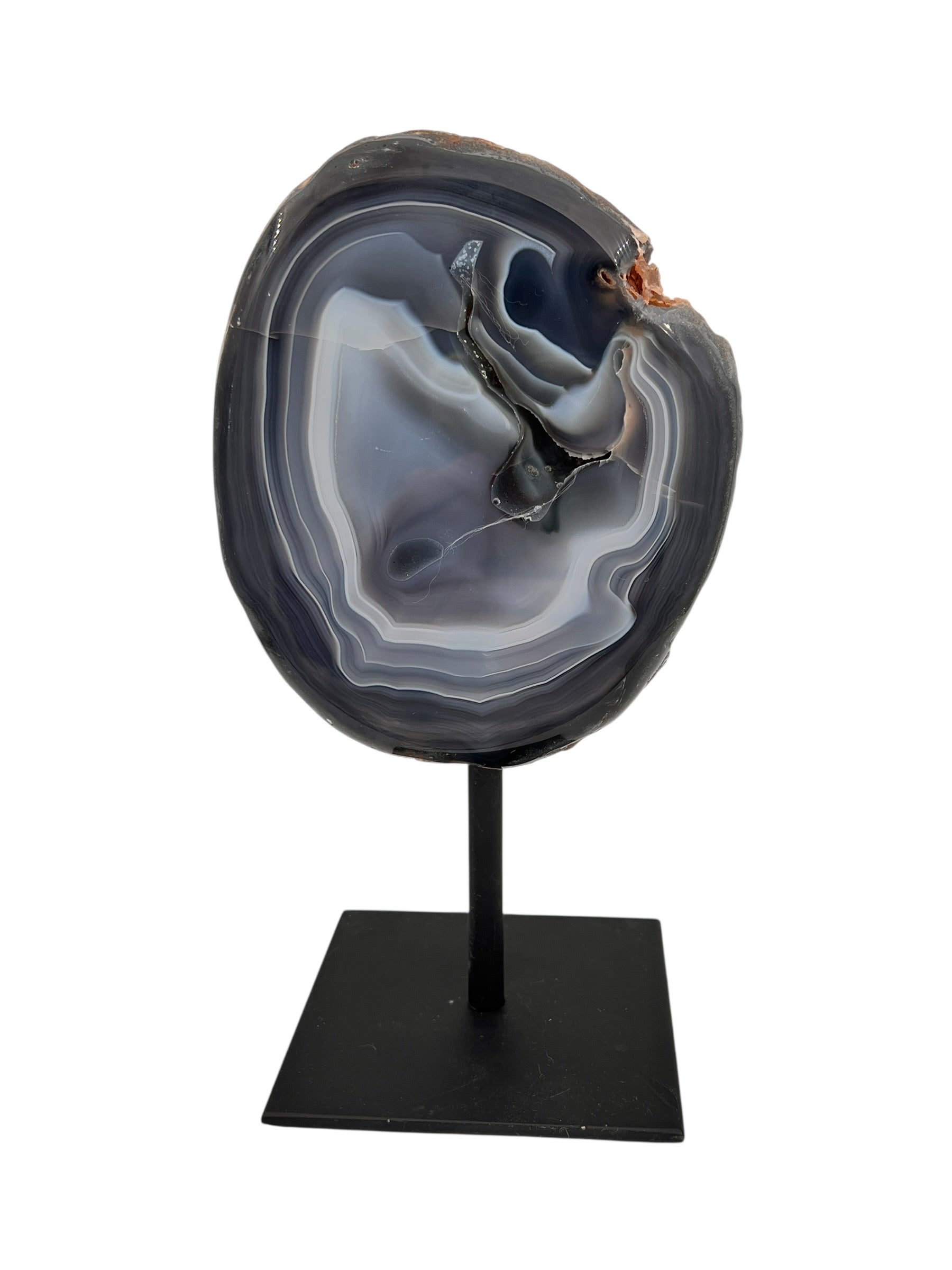 Halve agaat op standaard 1.615 kg