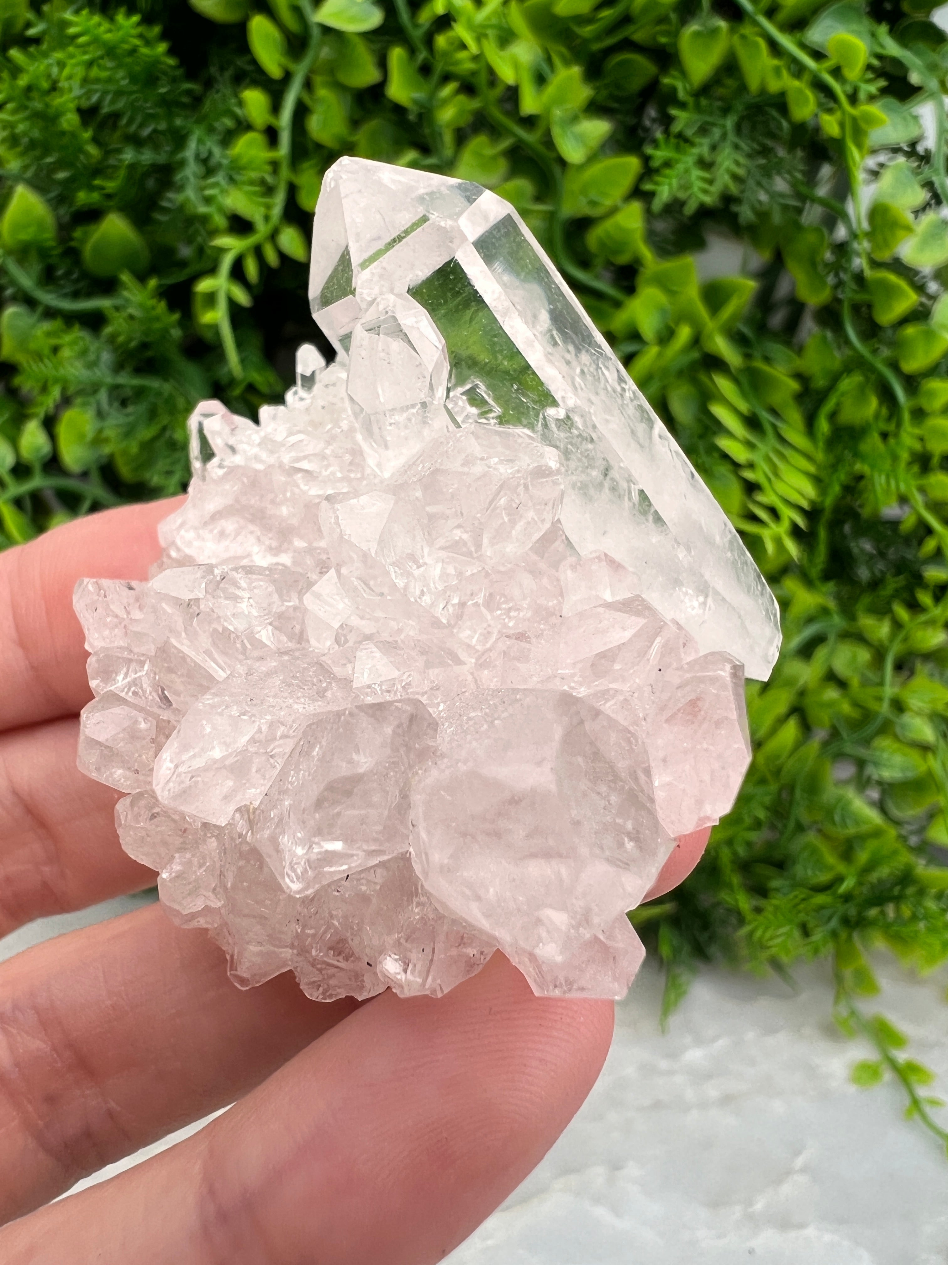 Zeer helder Bergkristal cluster (5 cm)