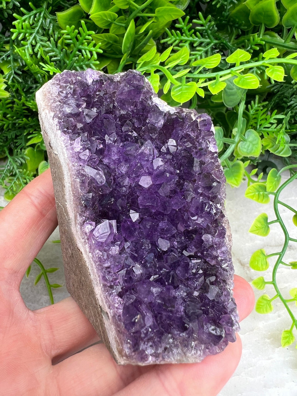 Amethyst-Cluster-Schliff, Basis (255 Gramm) von KEY LIME STORE