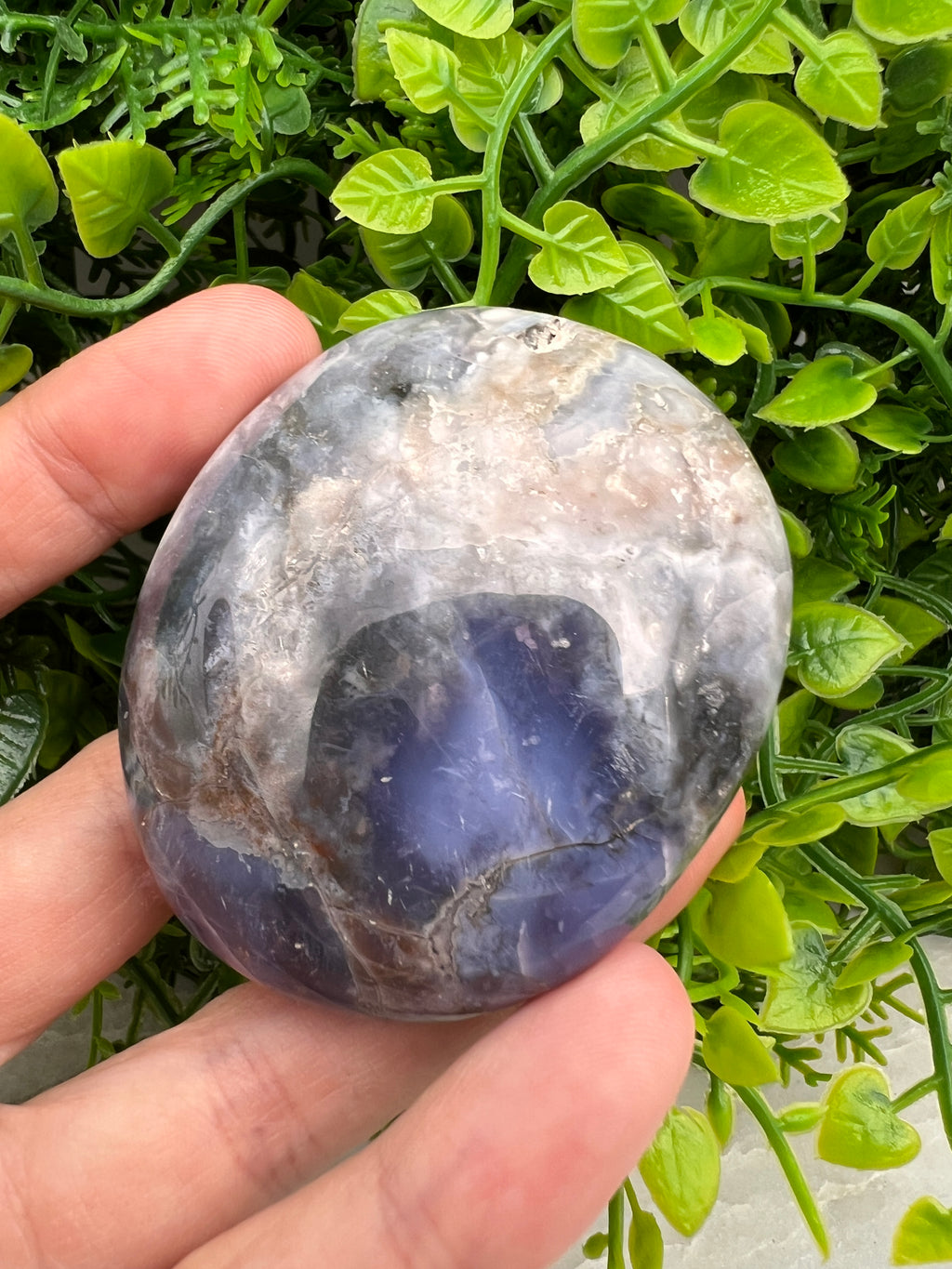 Chalcedoon / Paarse Agaat palmsteen