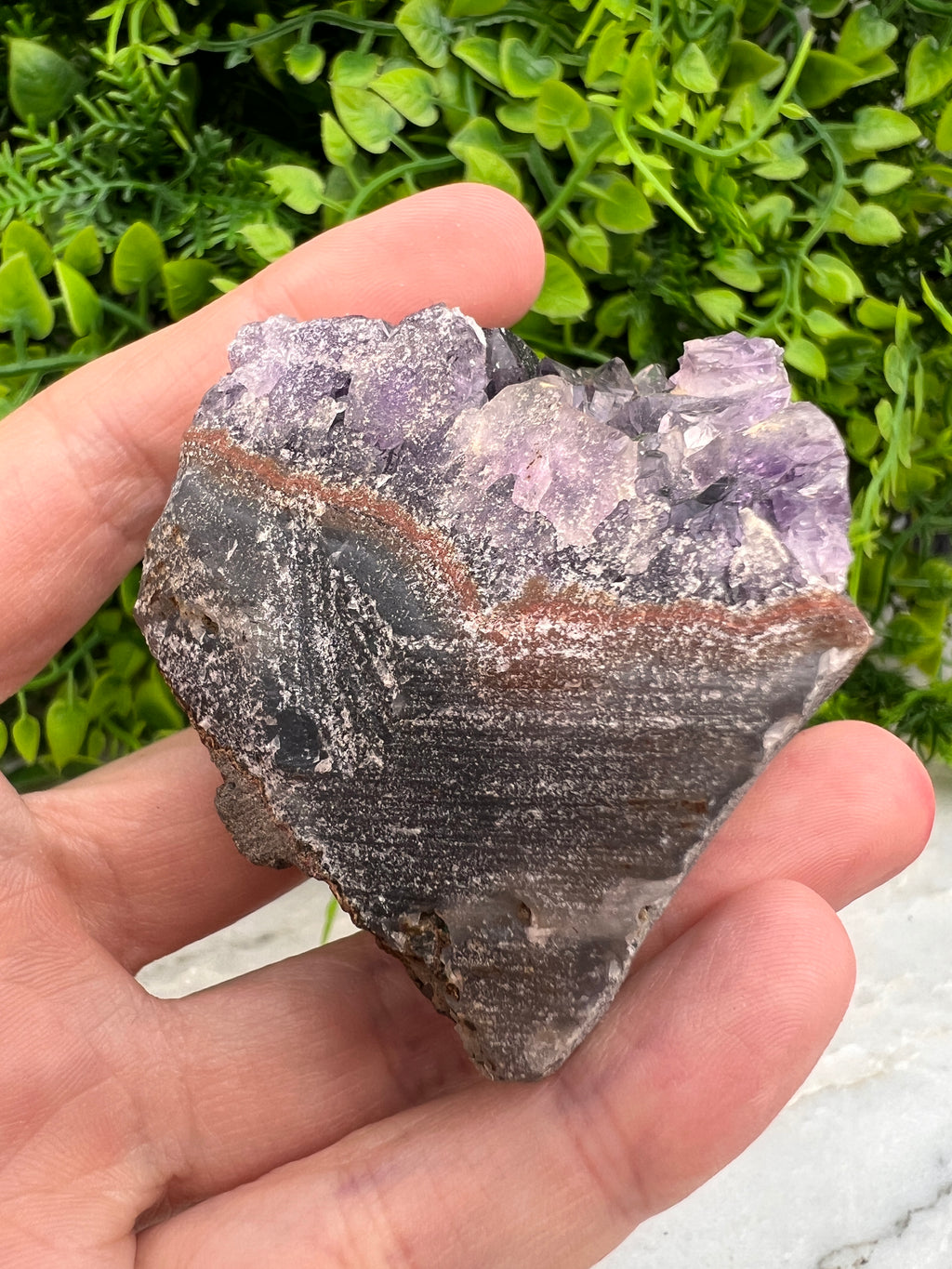 Amethist cluster cut base