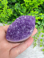 Amethist en agaat ellips rondom gepolijst (7 cm) by KEY LIME STORE