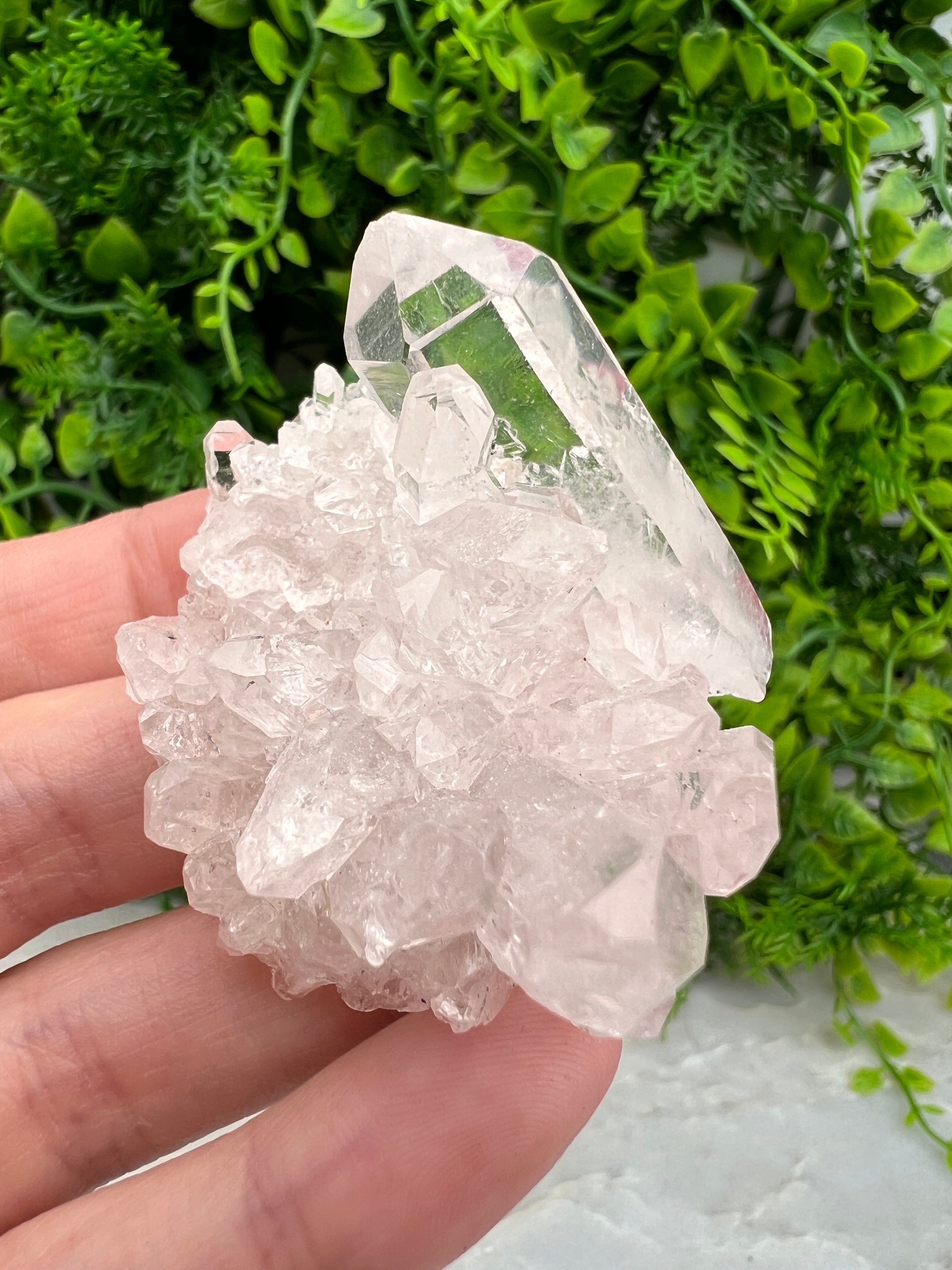 Zeer helder Bergkristal cluster (5 cm)