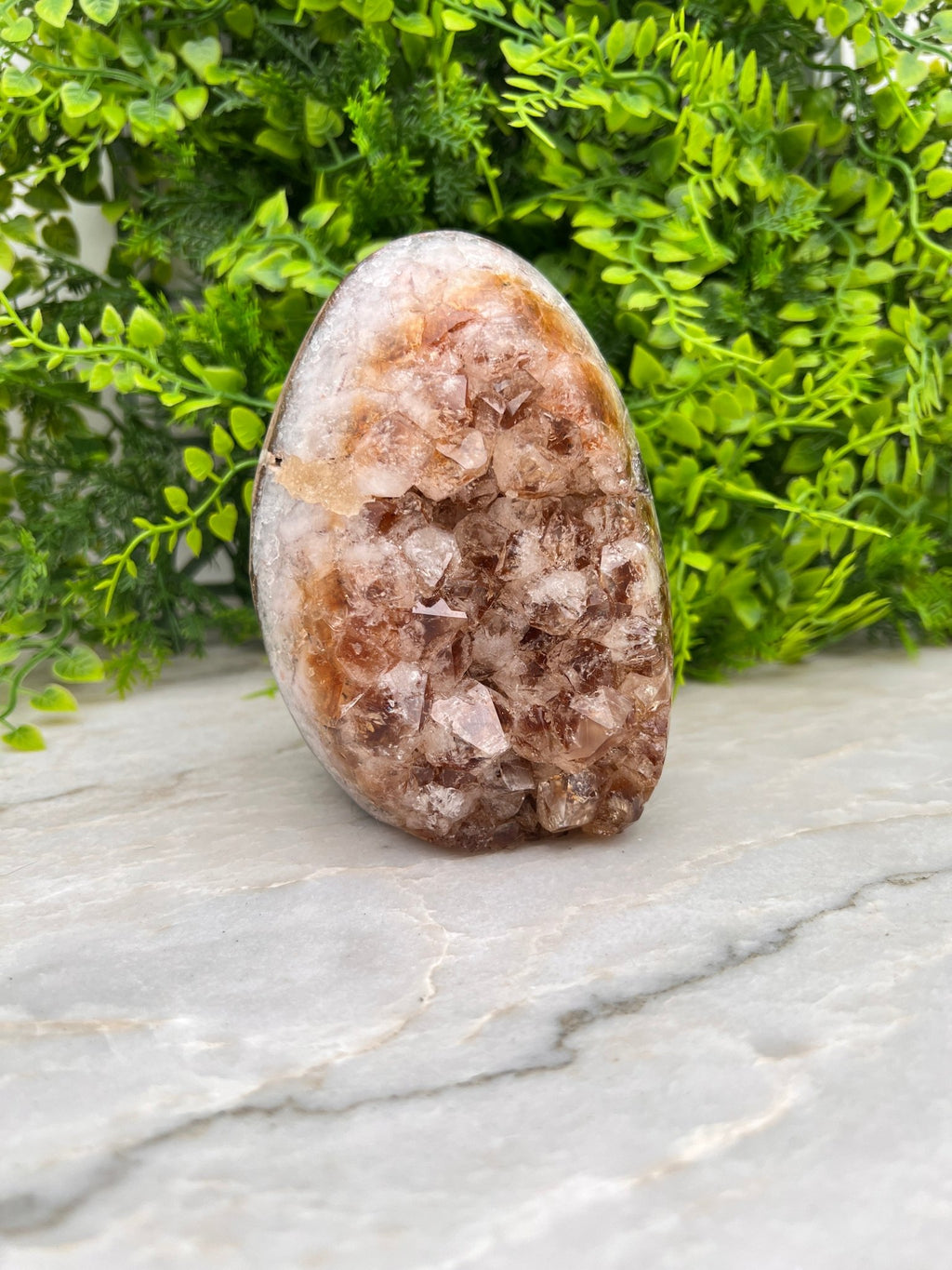 Citrien op Bergkristal cut base by KEY LIME STORE