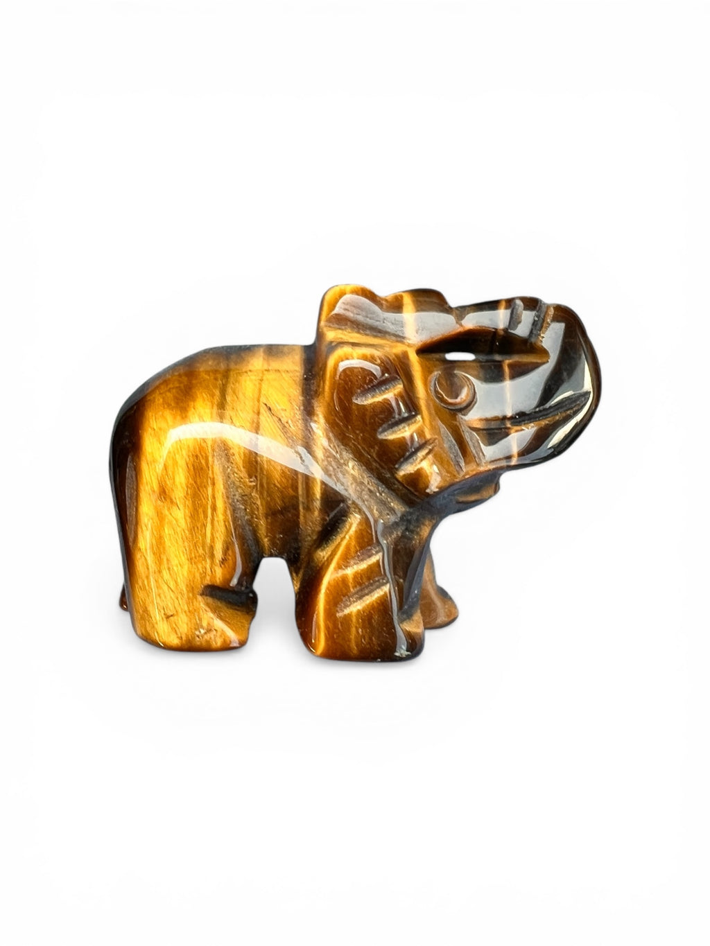 Tigerauge-Elefant, 3 cm, von KEY LIME STORE
