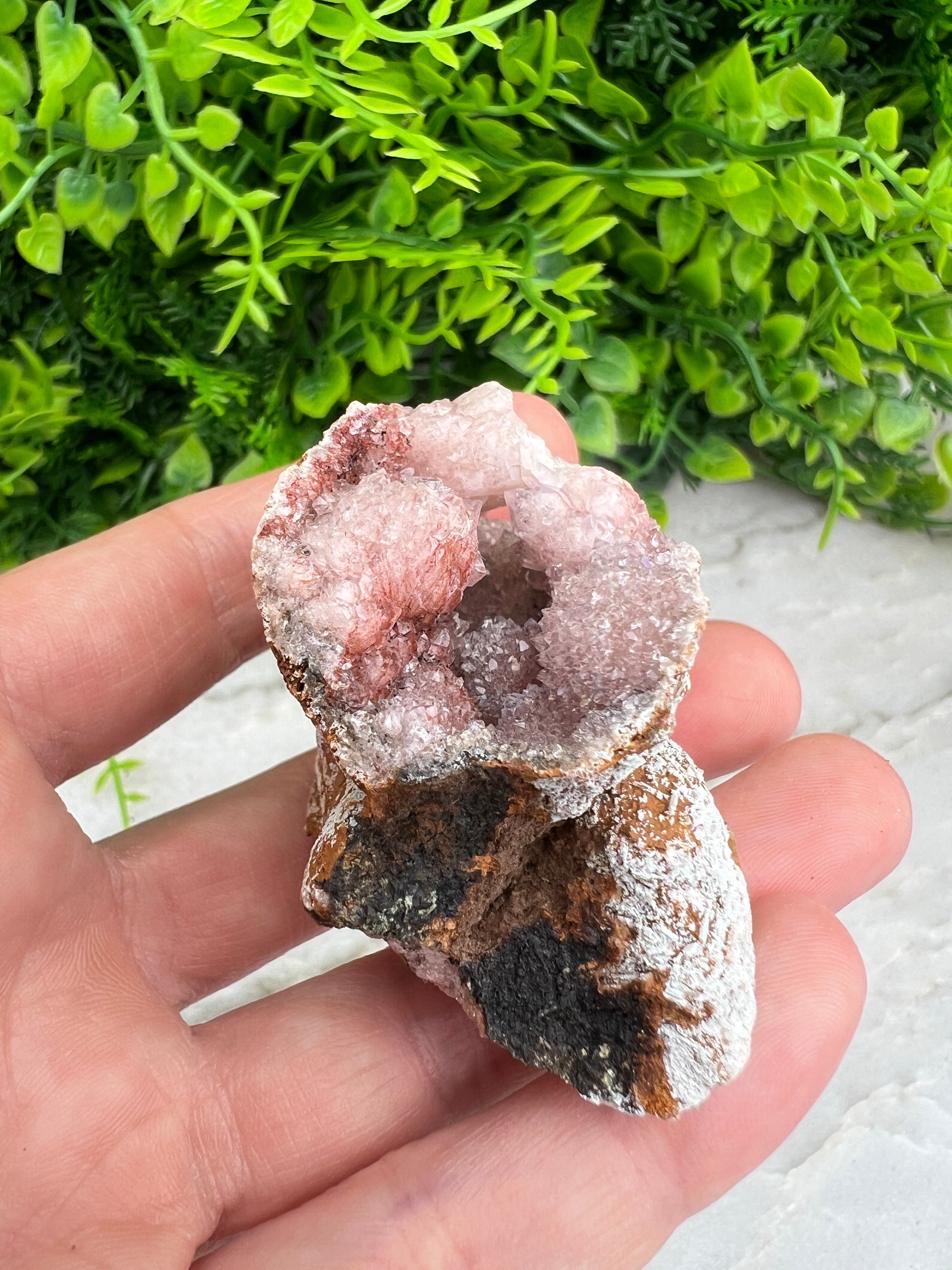 Roze Amethist cluster (5 cm)