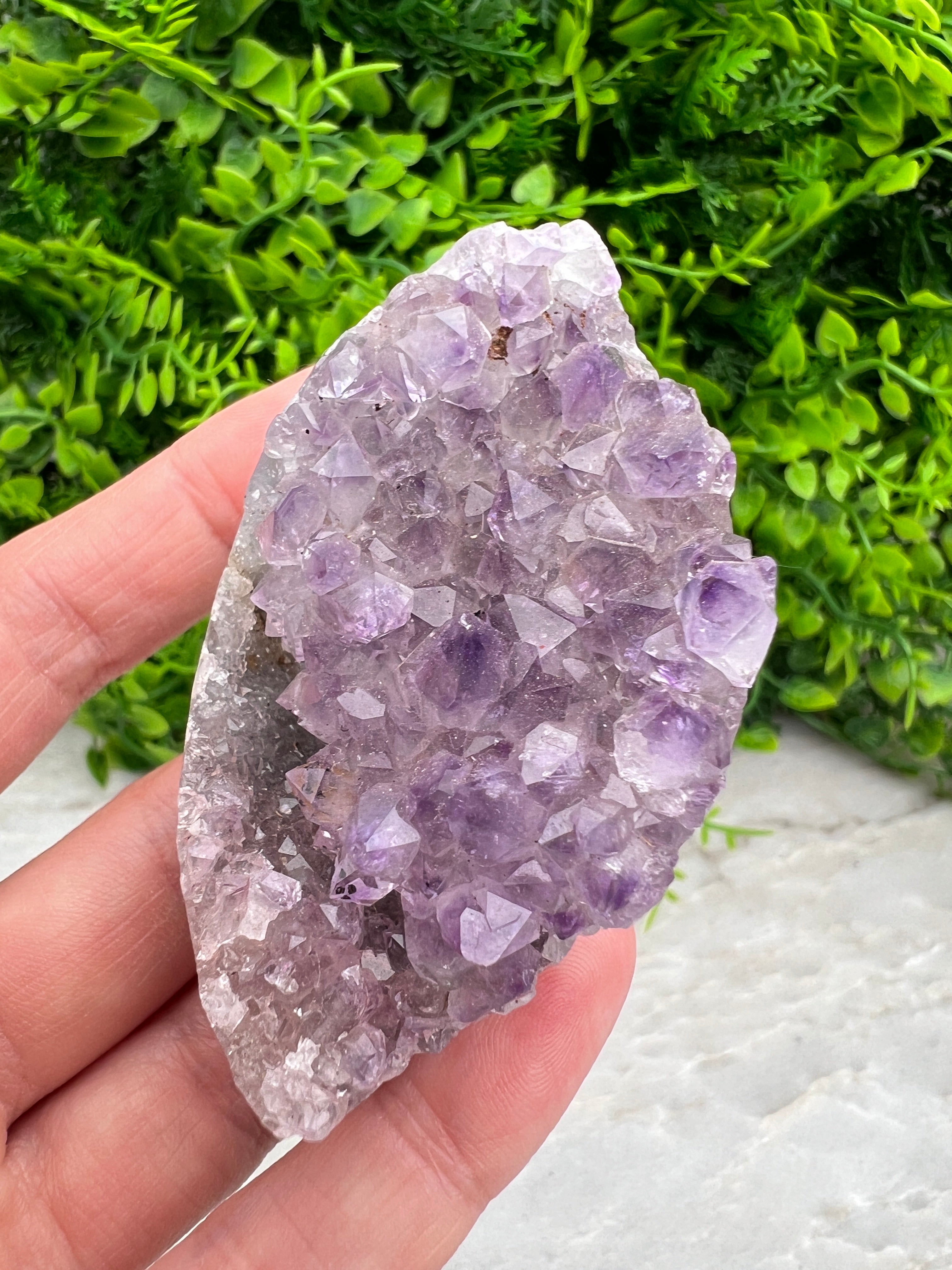 Amethist cluster ellips gepolijst (6 cm)
