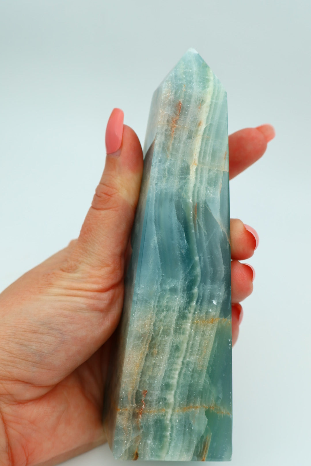 Blauwe Onyx toren 0.430 kg