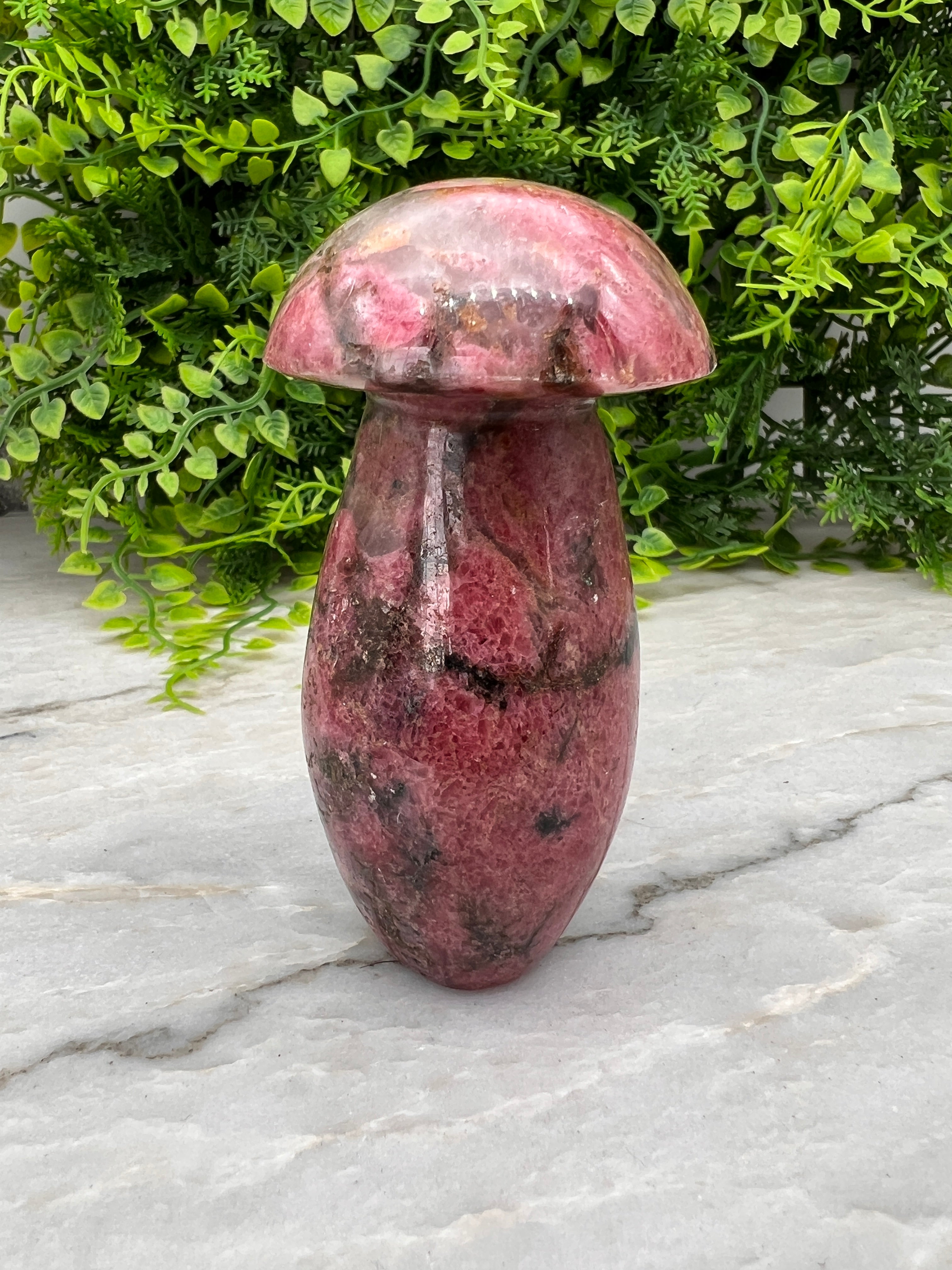 Rhodonit-Pilz (10,5 cm / 382 g)