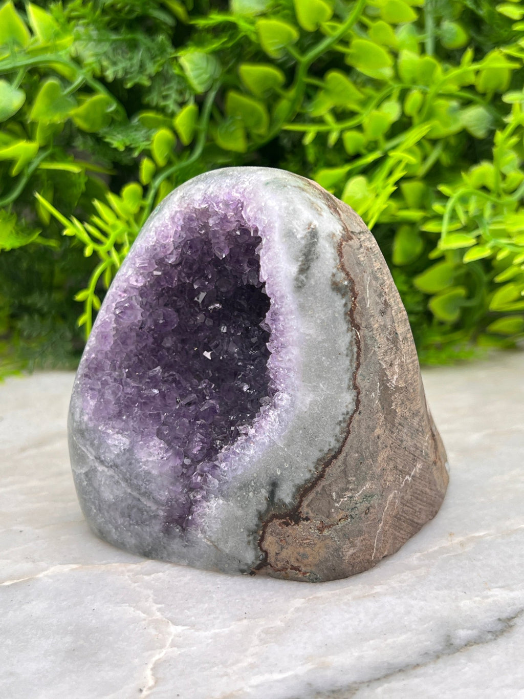 Amethist geode cut base by KEY LIME STORE