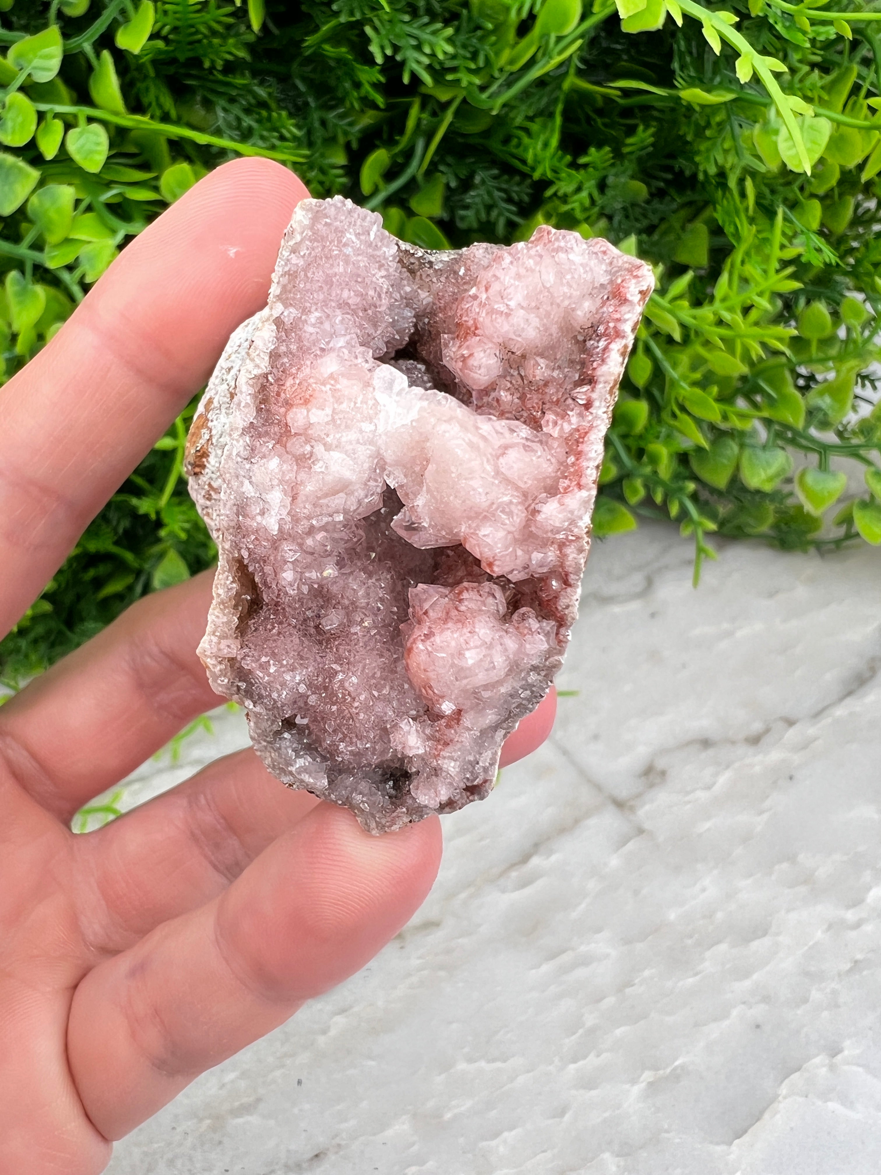 Roze Amethist cluster (5 cm)