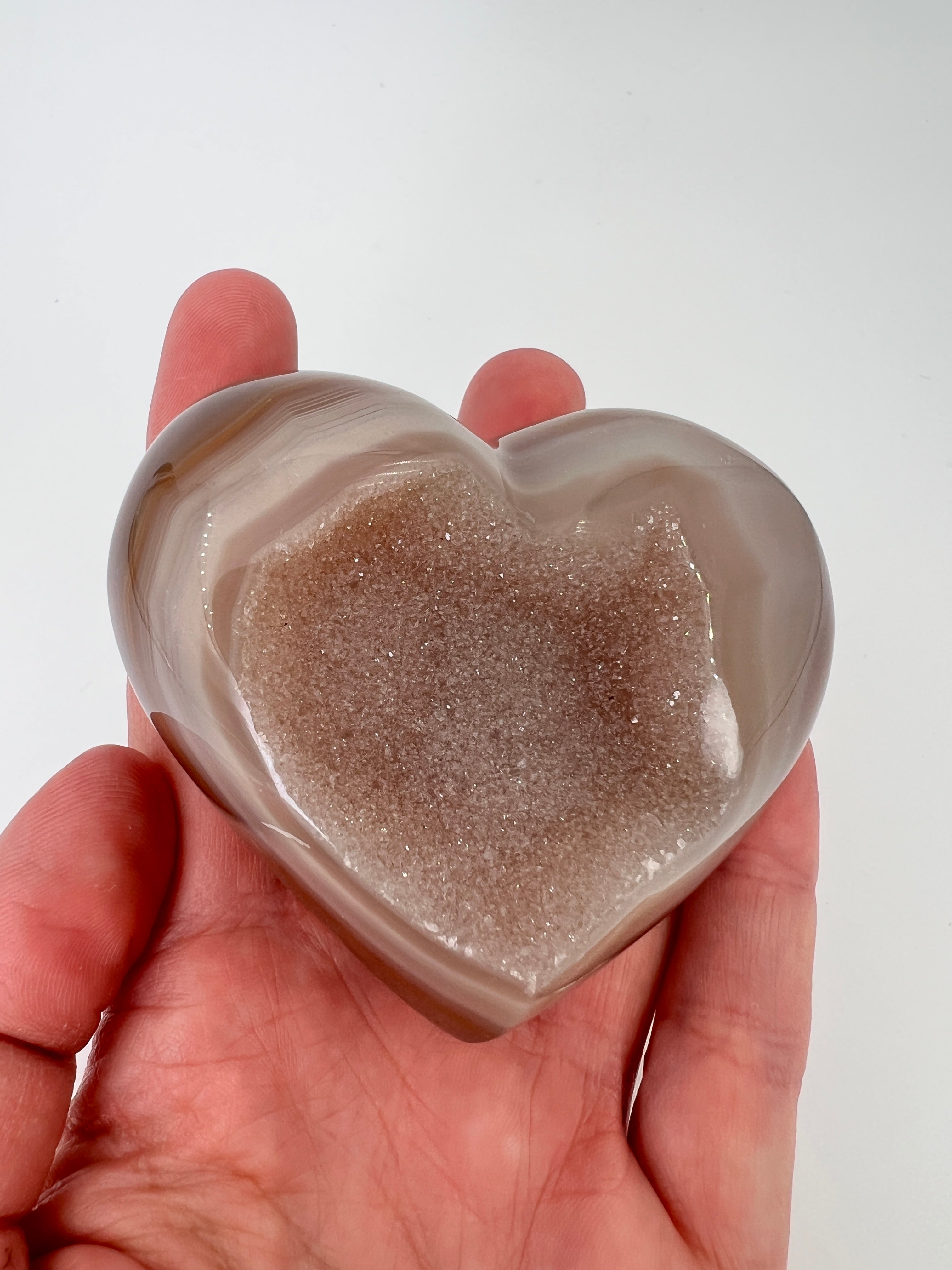 Agaat druze hart 0.183 kg