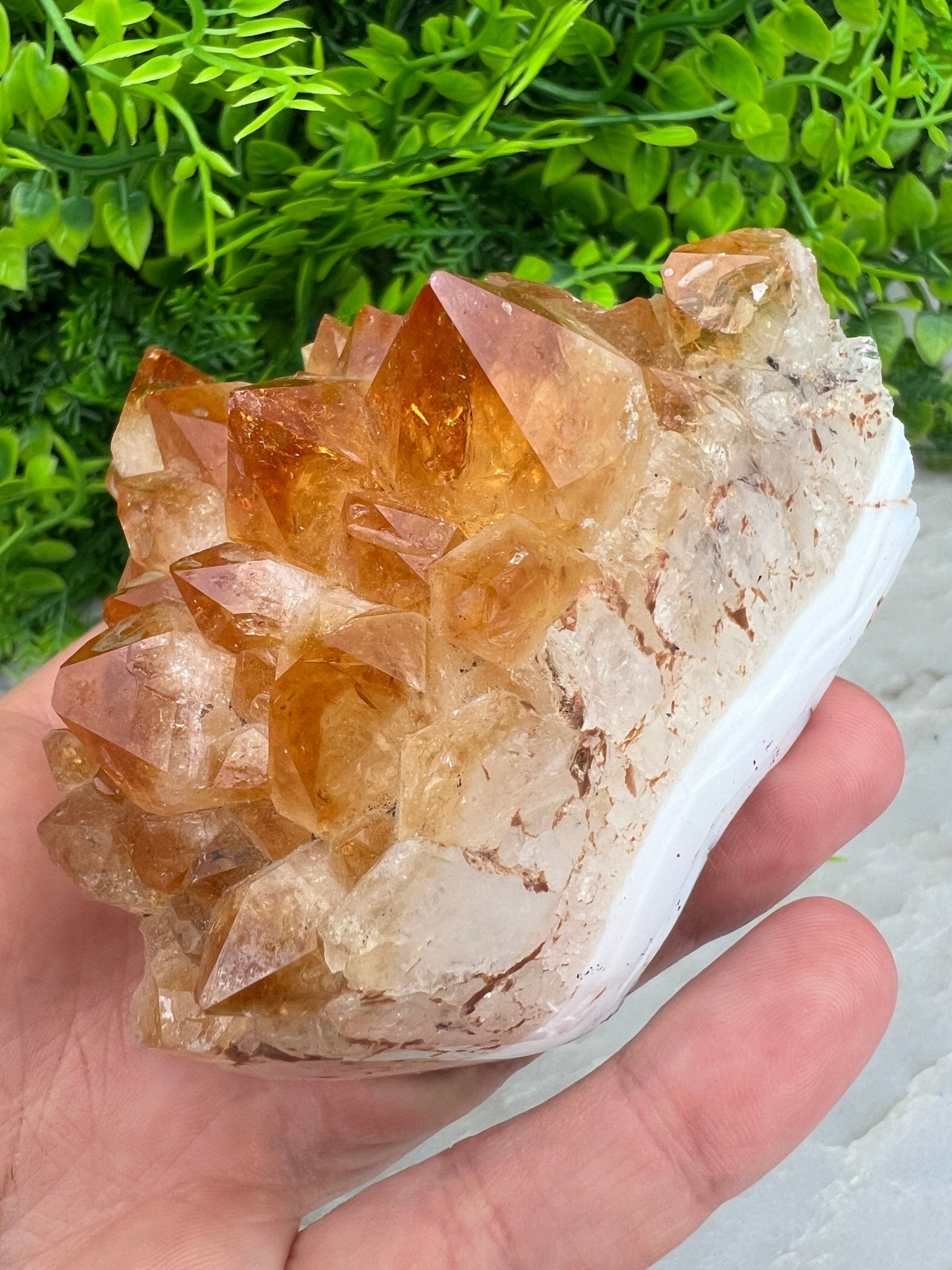 Citrin (gebrannter Amethyst) – Cluster (8 cm) von KEY LIME STORE