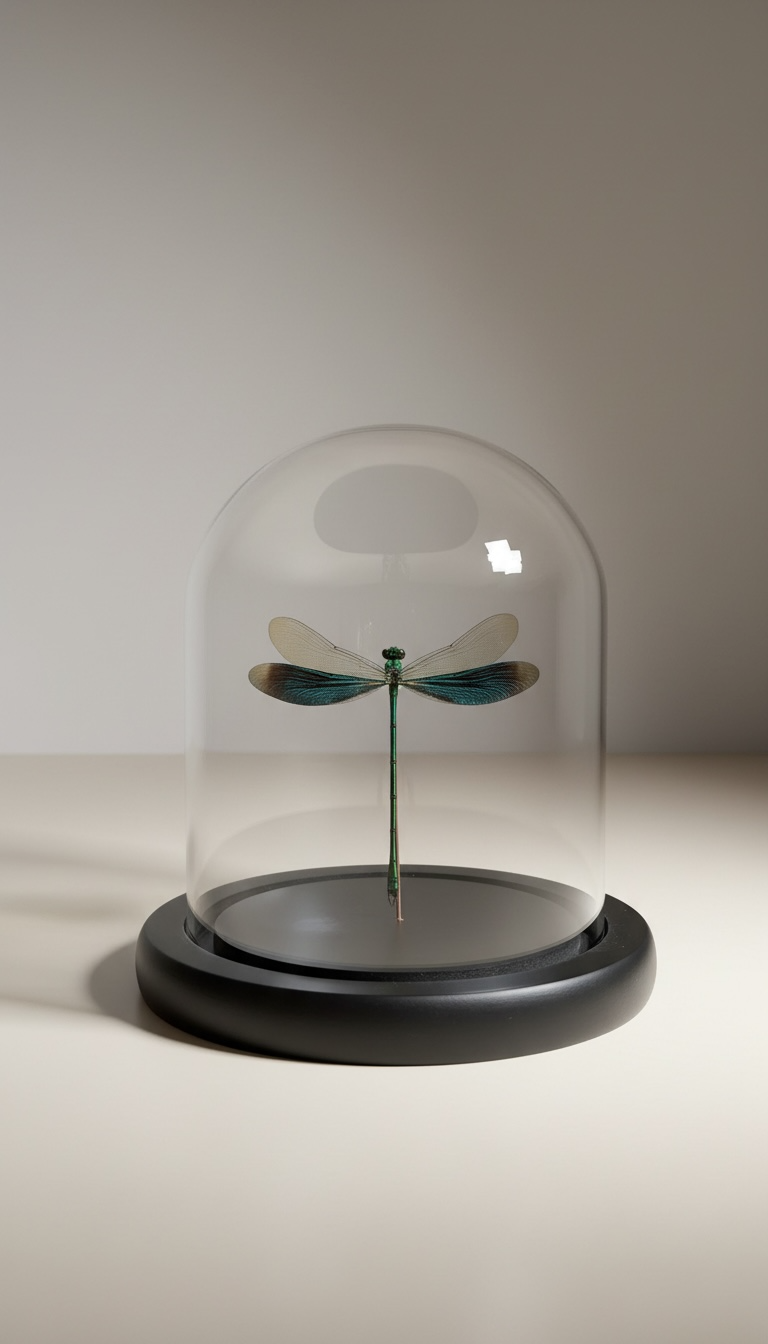 Libelle (juffer) Calopteryx in stolp