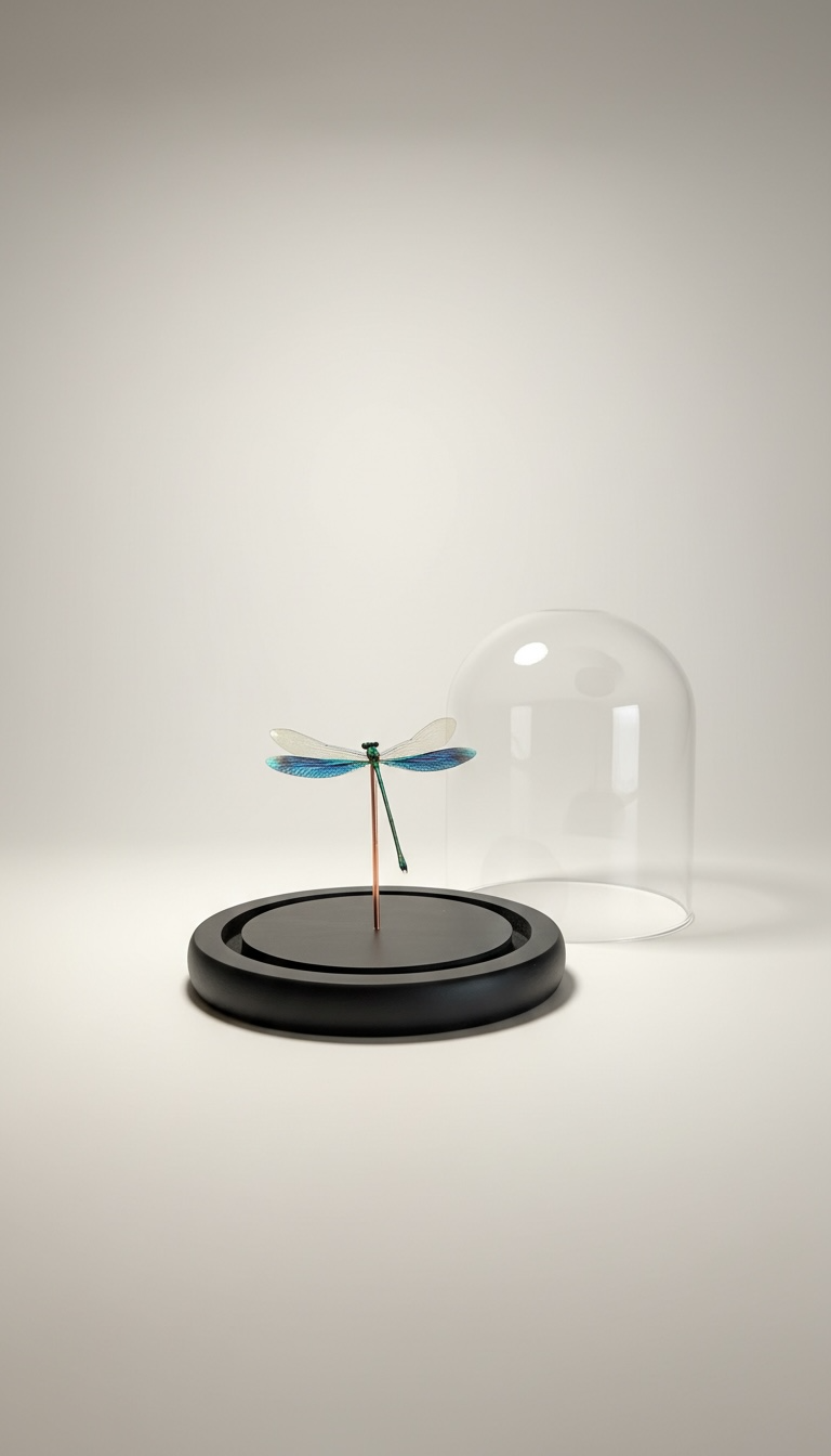 Libelle (juffer) Calopteryx in stolp