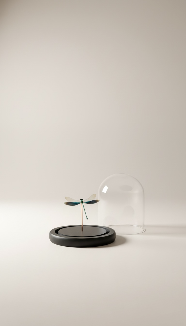 Libelle (juffer) Calopteryx in stolp