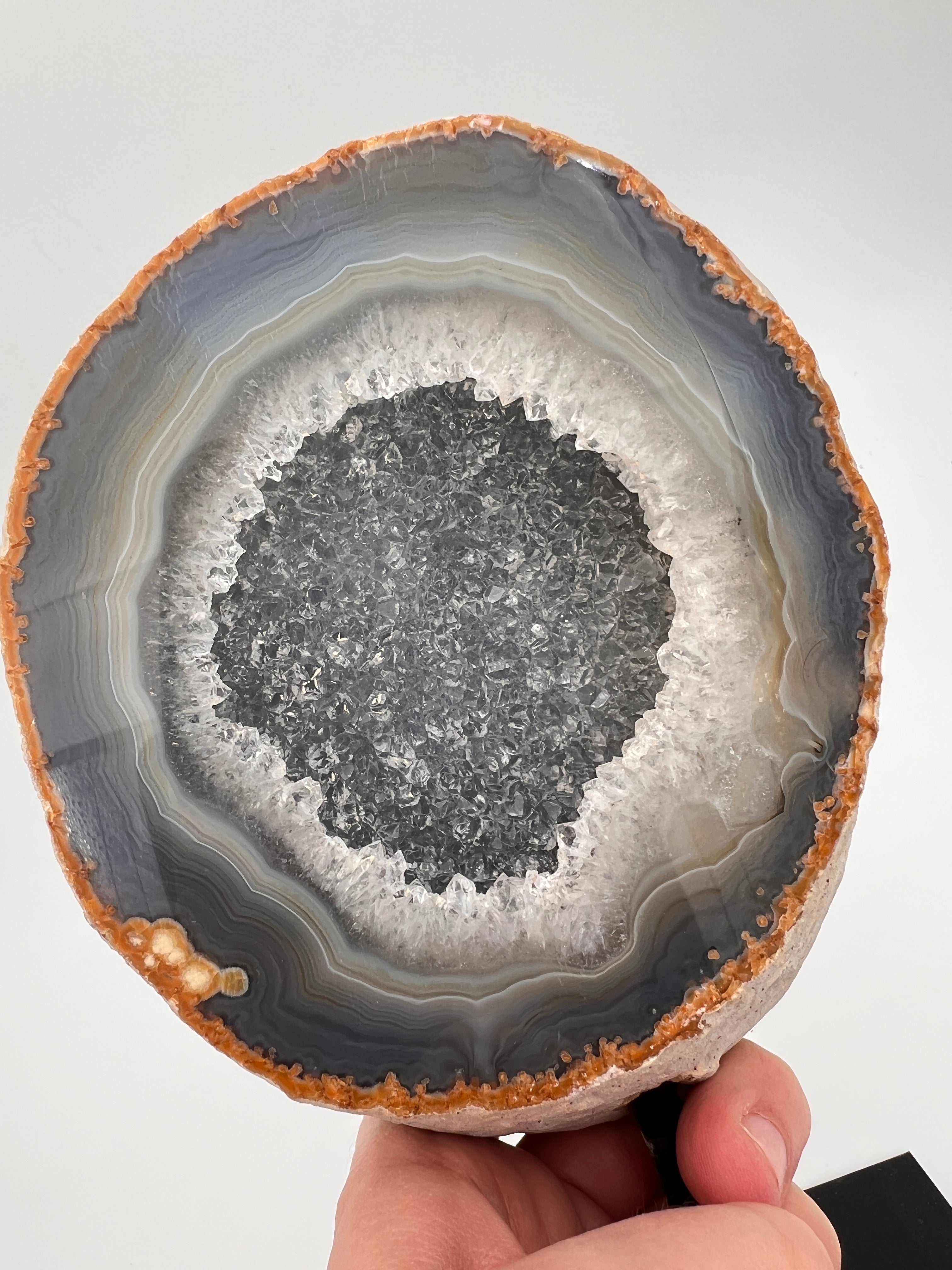 Agaat druze op standaard - 1.056 kg