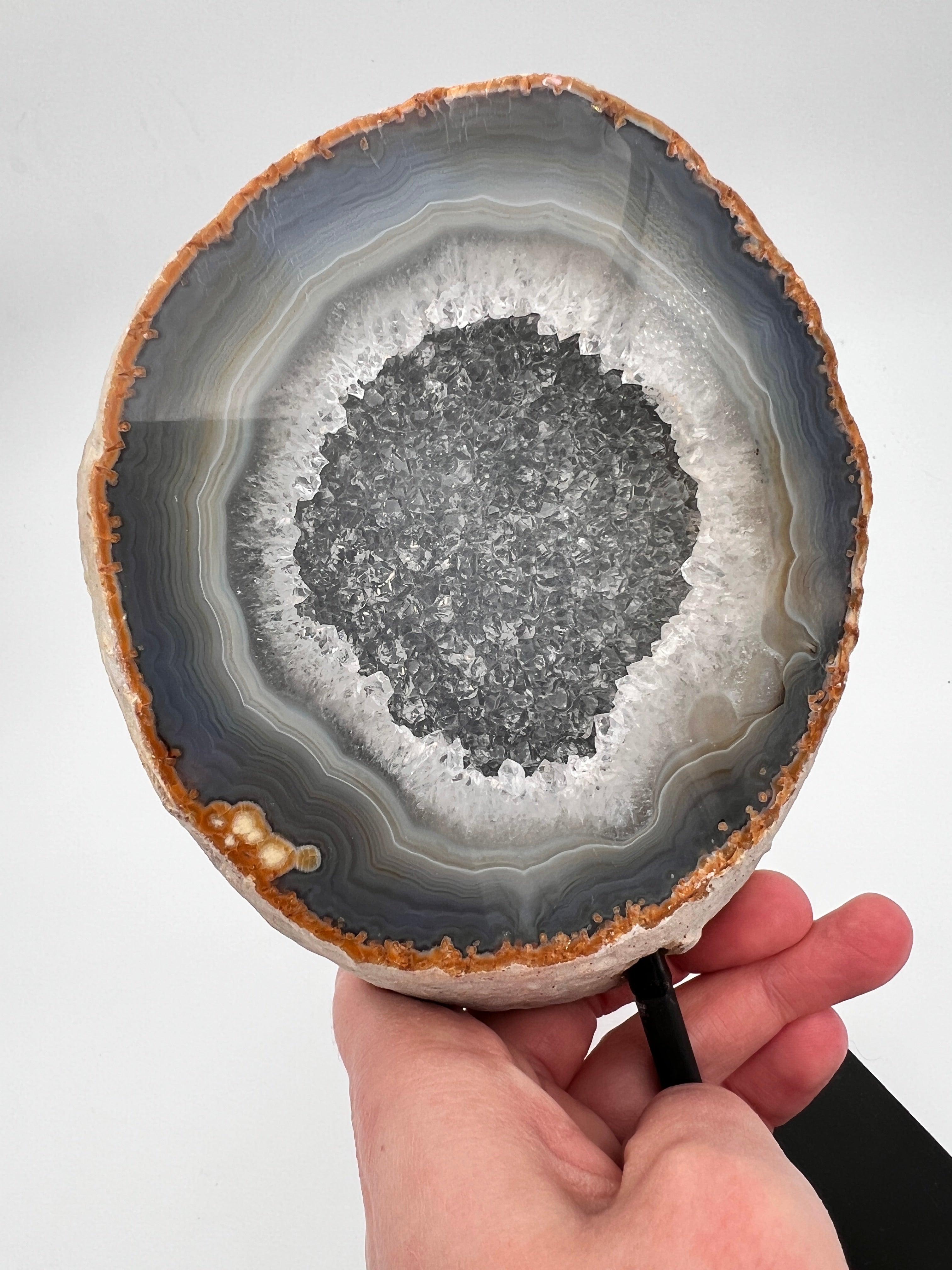 Agaat druze op standaard - 1.056 kg