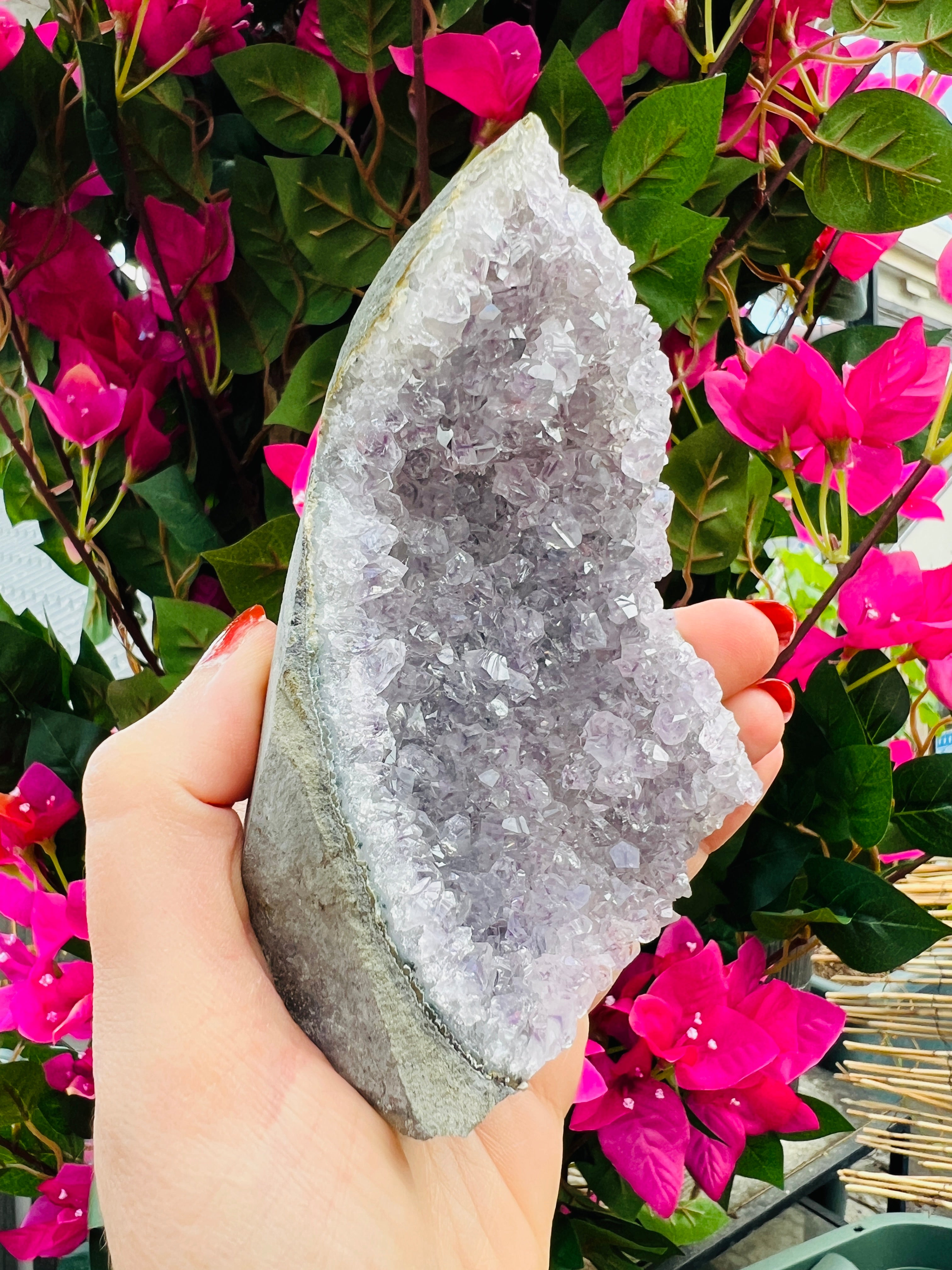 Amethyst crystal cluster