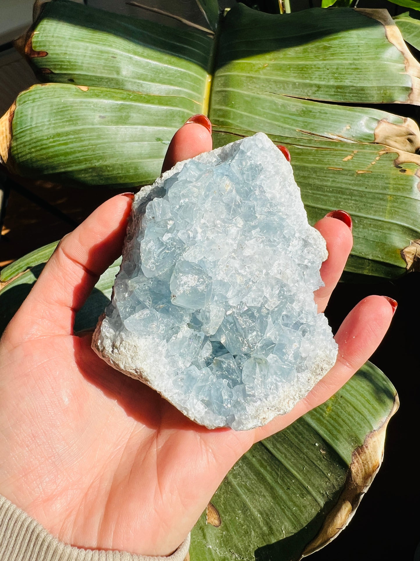 Crystal cluster blue-gray