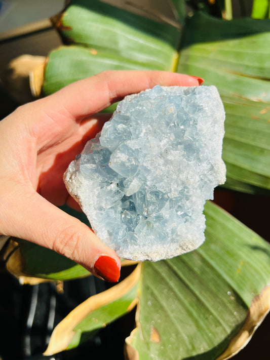 Crystal cluster blue-gray