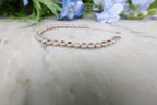Armband Saffier (gemixt) rond (cz) 925 sterling zilver