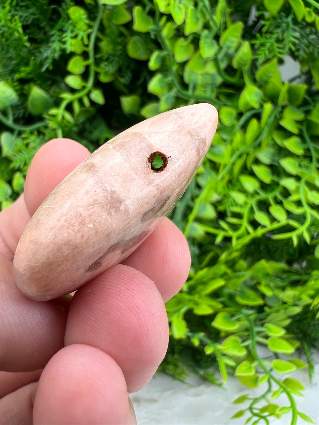 Anhänger aus rosa Zebra-Feldspat (37 mm) von KEY LIME STORE